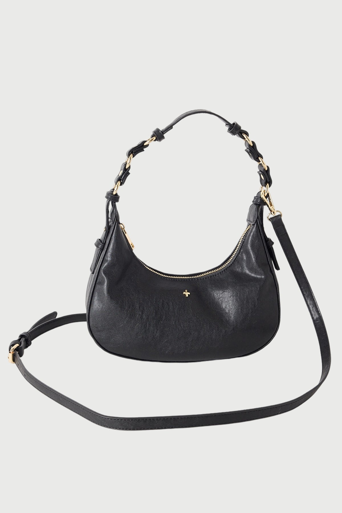 Peta + Jain Mamba Multi Ring Shoulder Bag Black Pebble