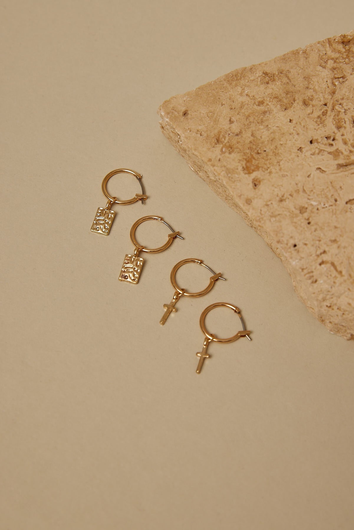 Token Charmed Hoop Earring Pack Gold