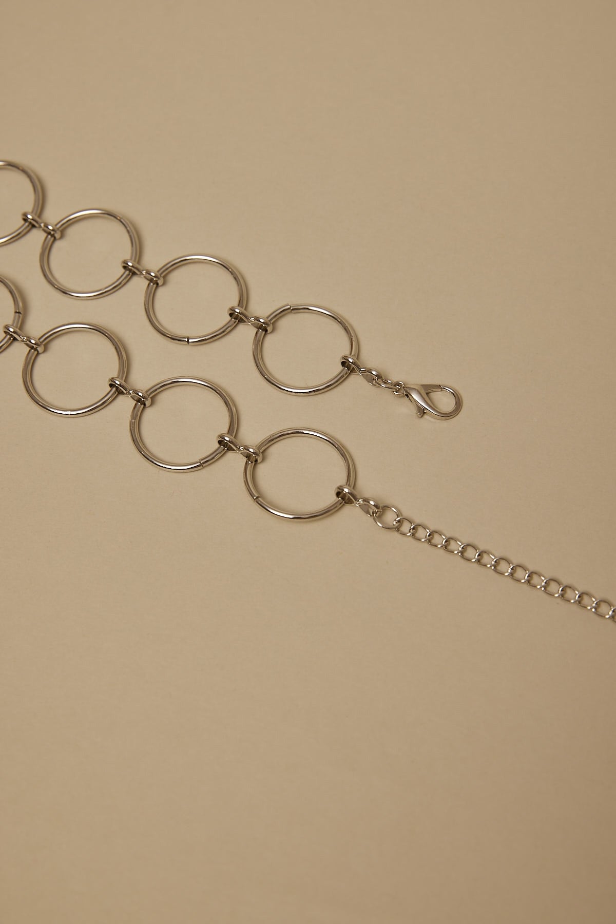 Token Rings Belt Silver