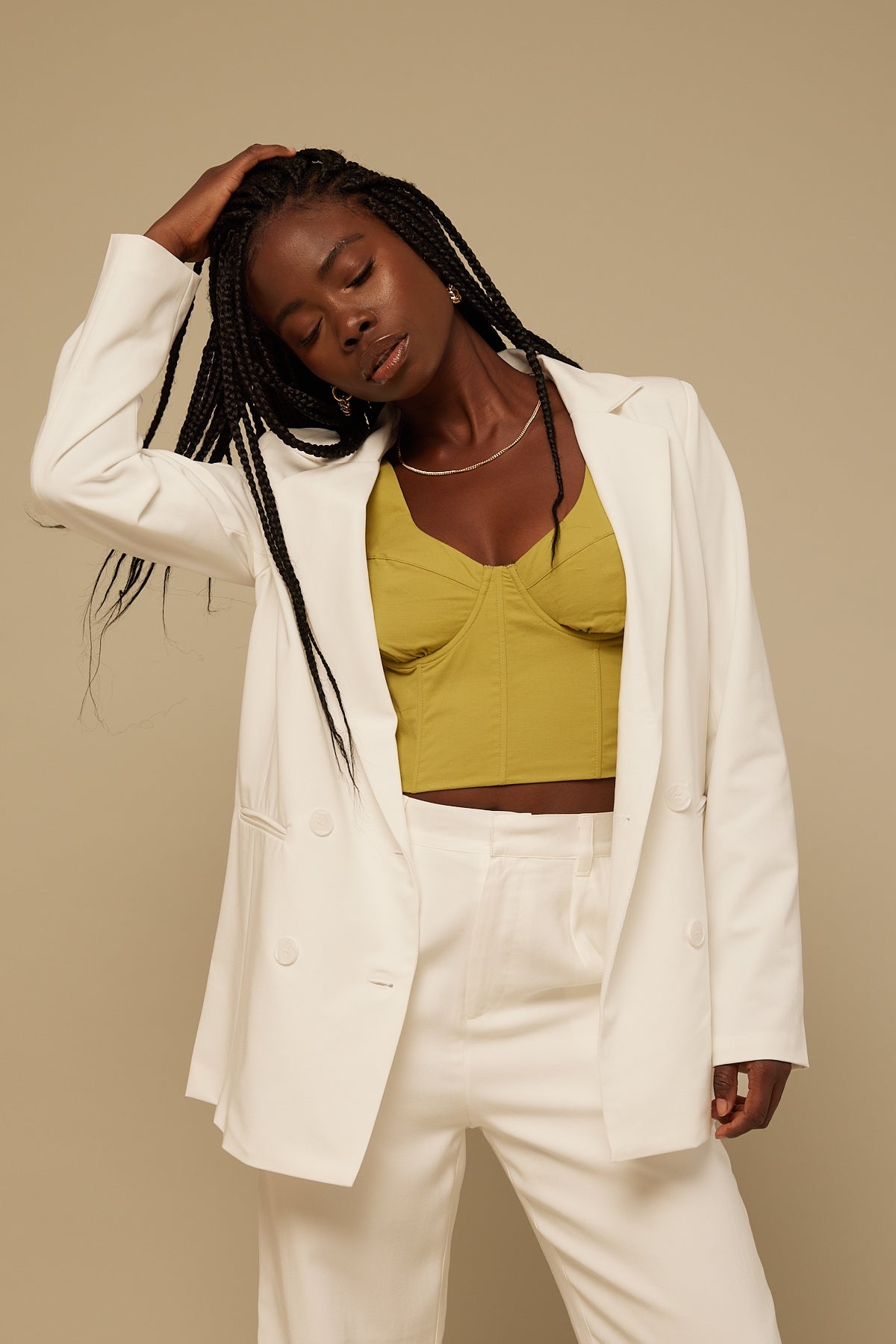 Perfect Stranger Oversized Blazer White