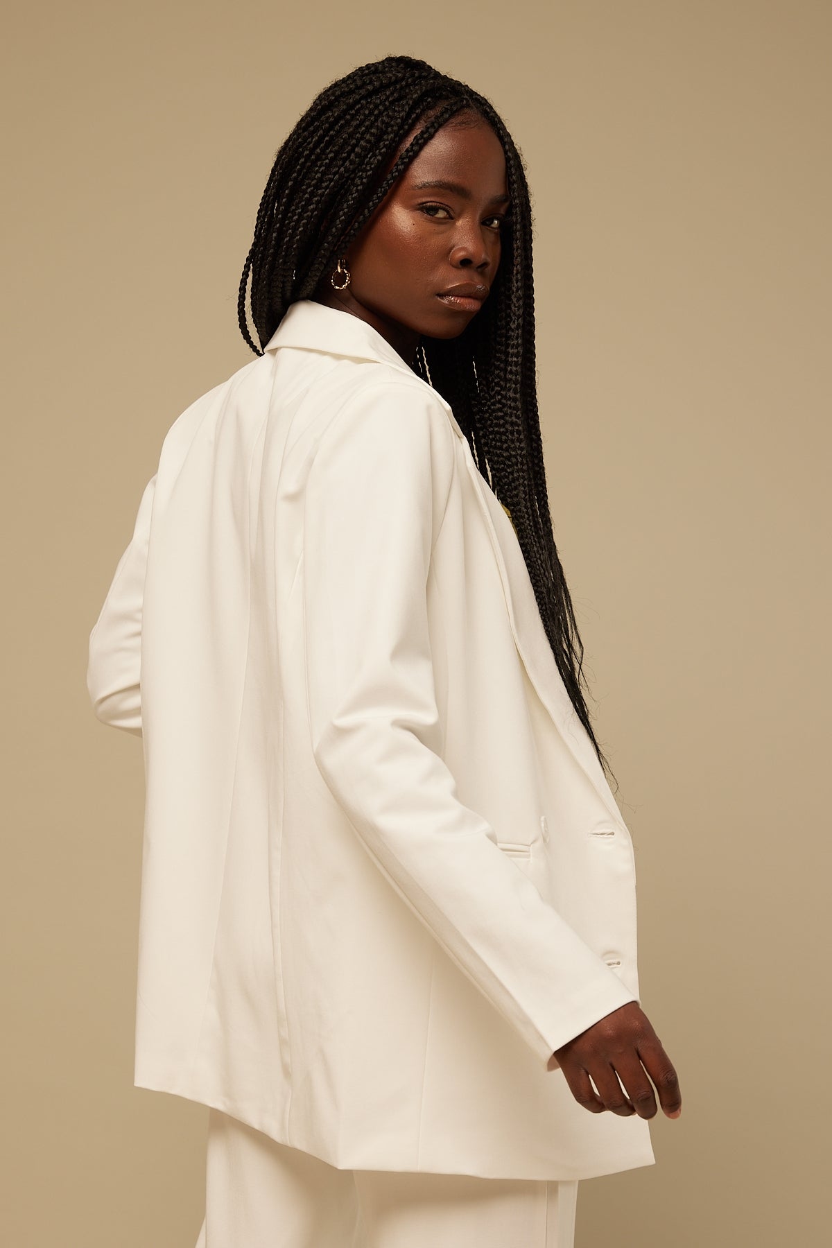Perfect Stranger Oversized Blazer White