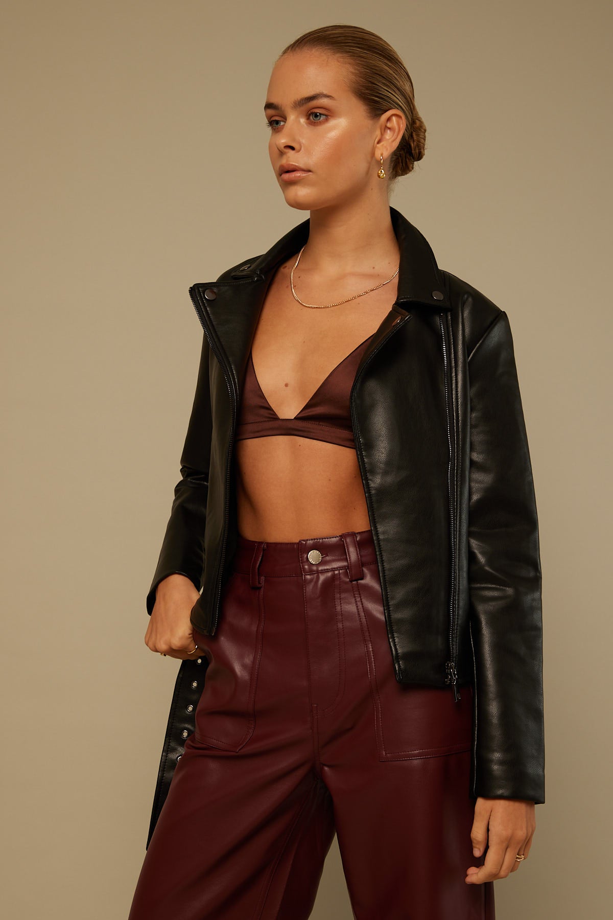 Perfect Stranger On Tour Biker Jacket Black