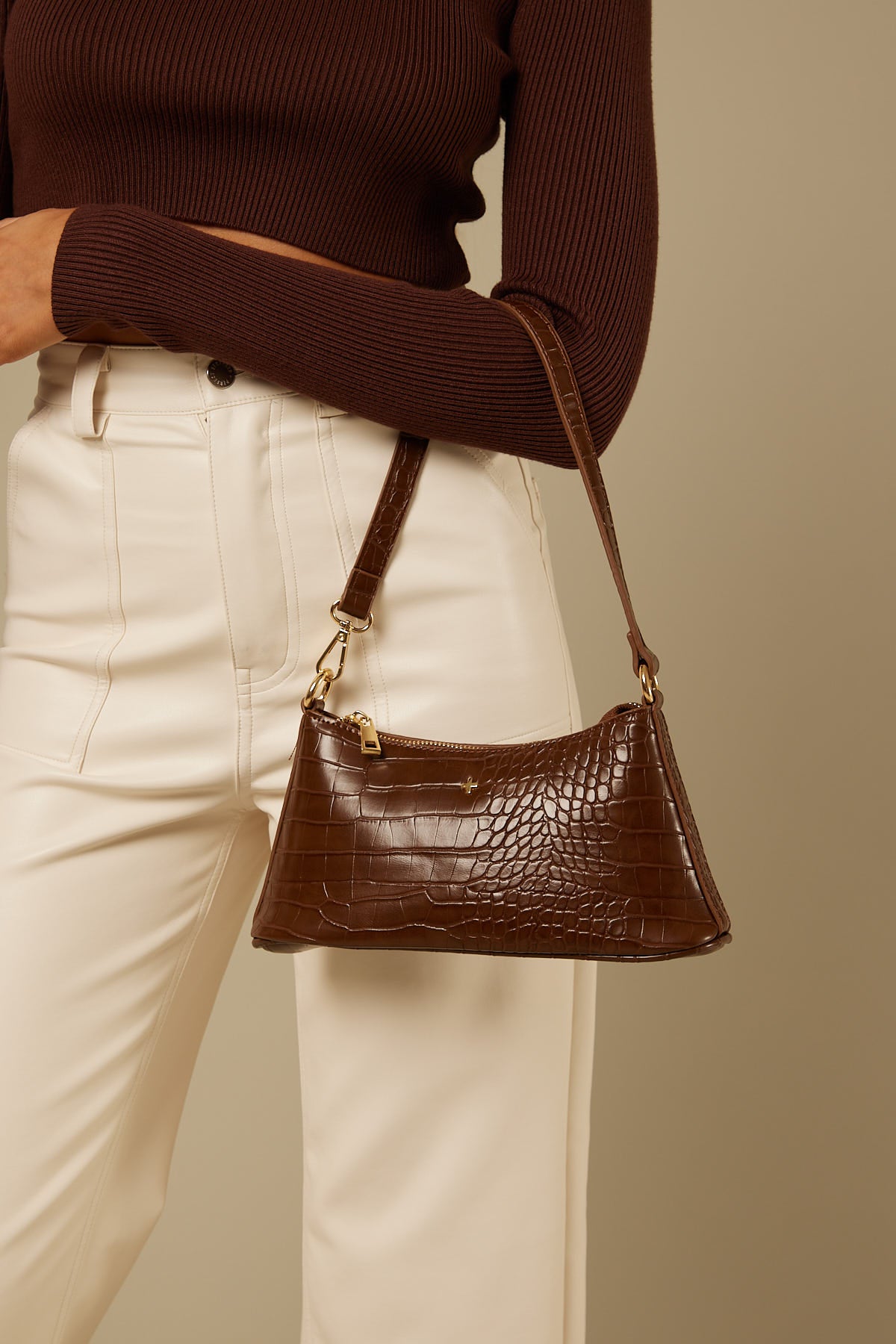 Peta + Jain Danni Choc Croc/Gold