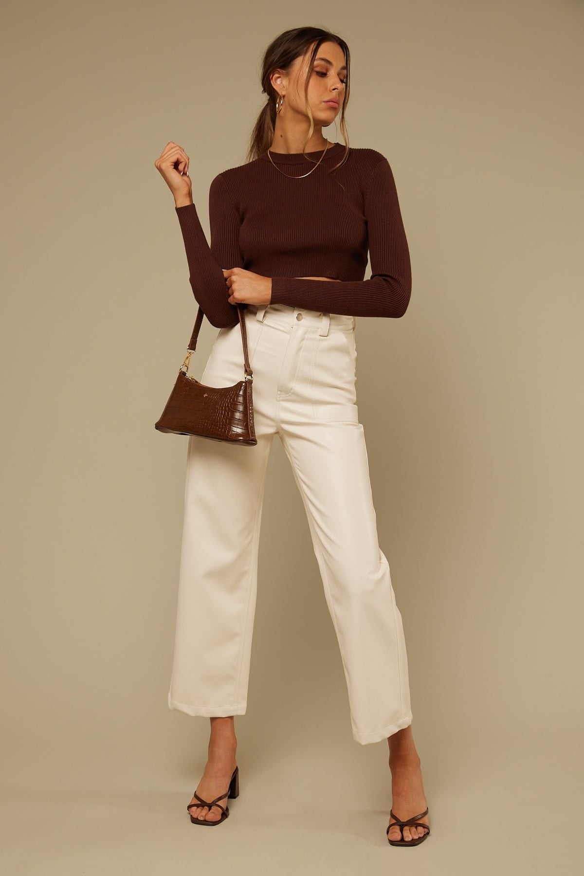 Peta + Jain Danni Choc Croc/Gold