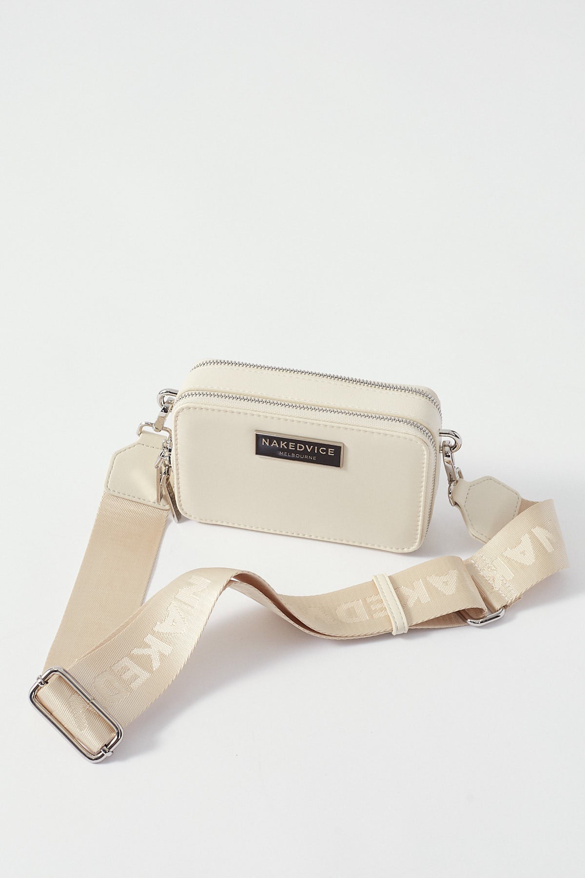 Nakedvice The Lexie Ivory Nylon Side Bag