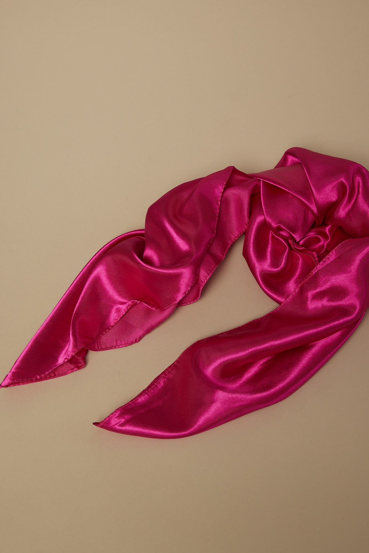 Token Satin Head Scarf Pink