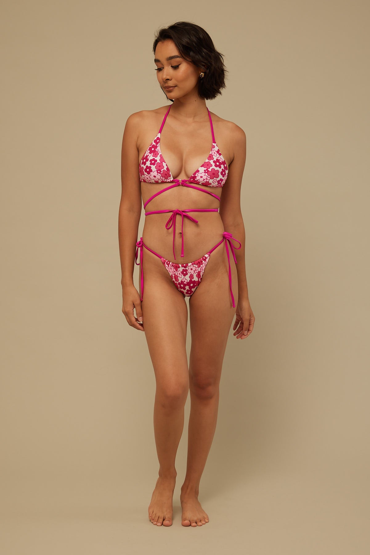 Perfect Stranger Sweet Sugar Bikini Top Pink Floral