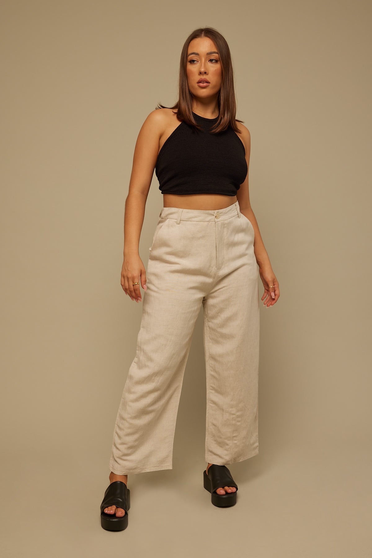 Perfect Stranger Nicola Linen Pant Oat
