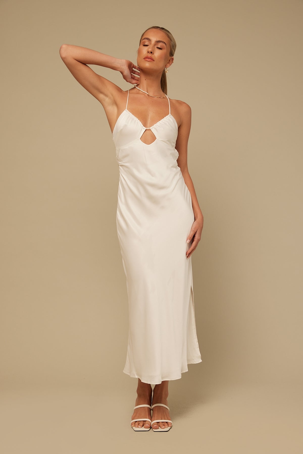 Perfect Stranger ARIZONA MIDI DRESS WHITE