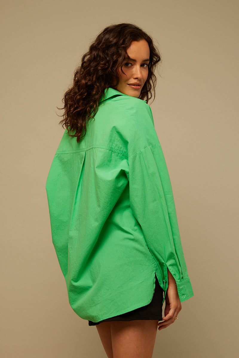 Perfect Stranger Oversized Shirt Green