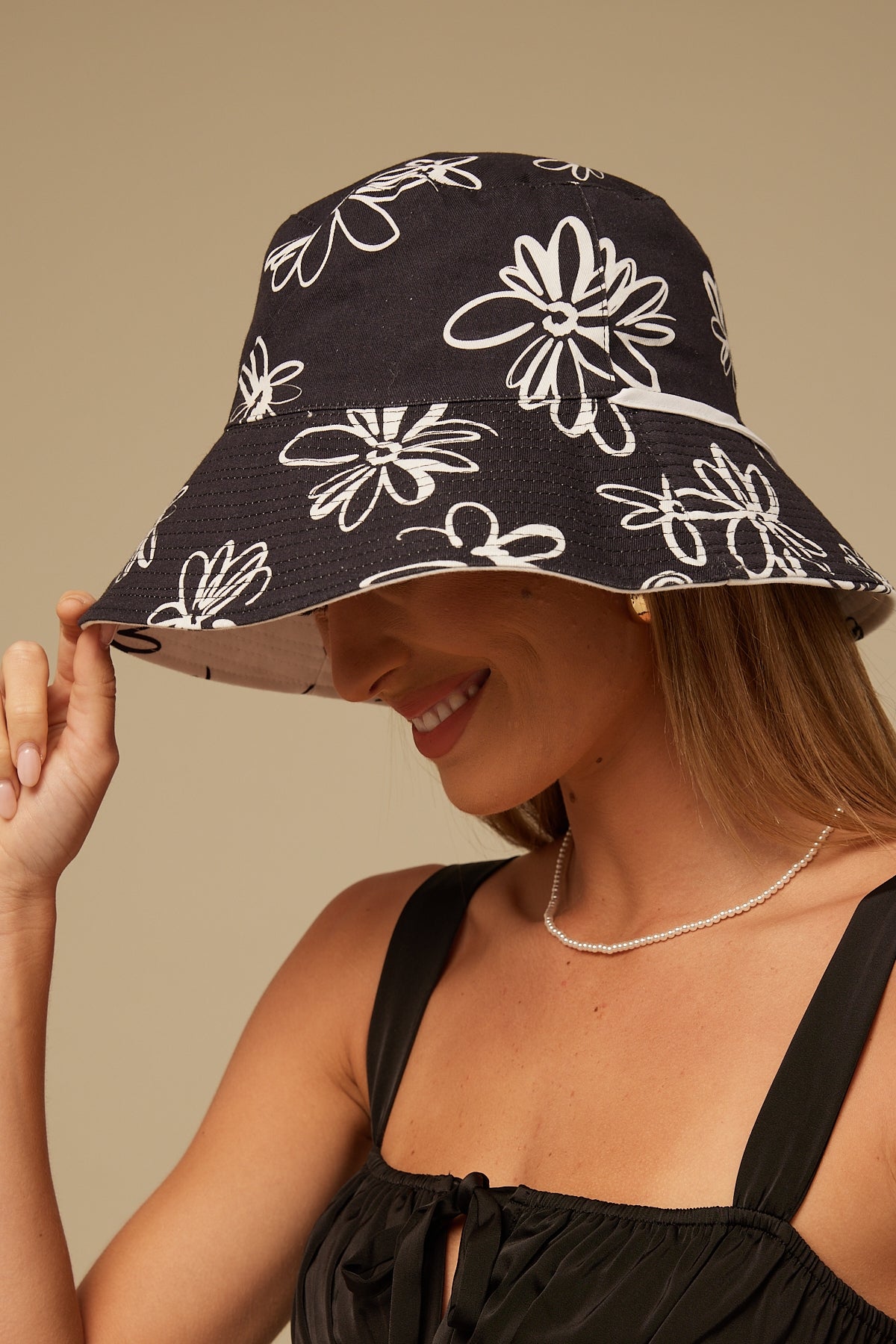 Token Minimal Floral Reversible Hat Multi