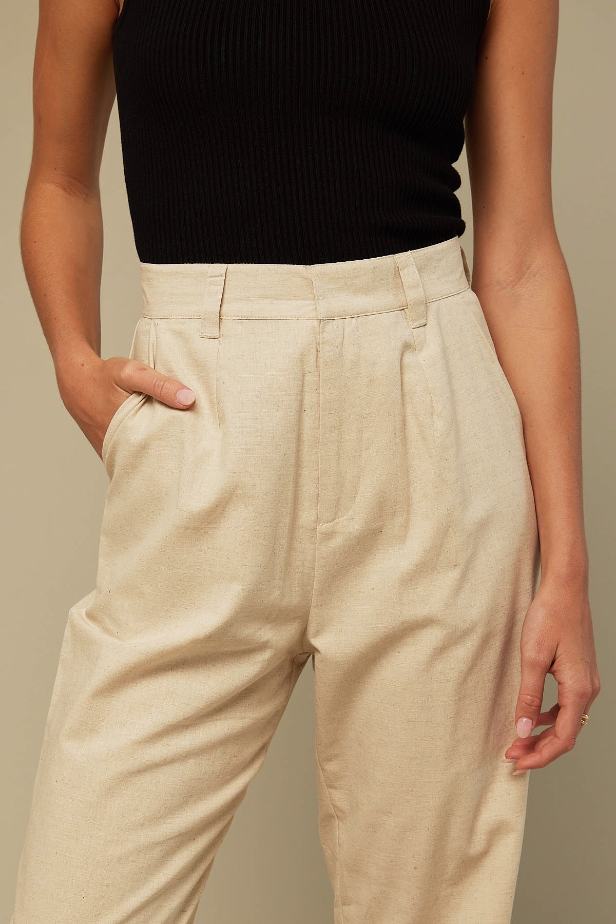 Perfect Stranger Dont Let Go Linen Pant Oat