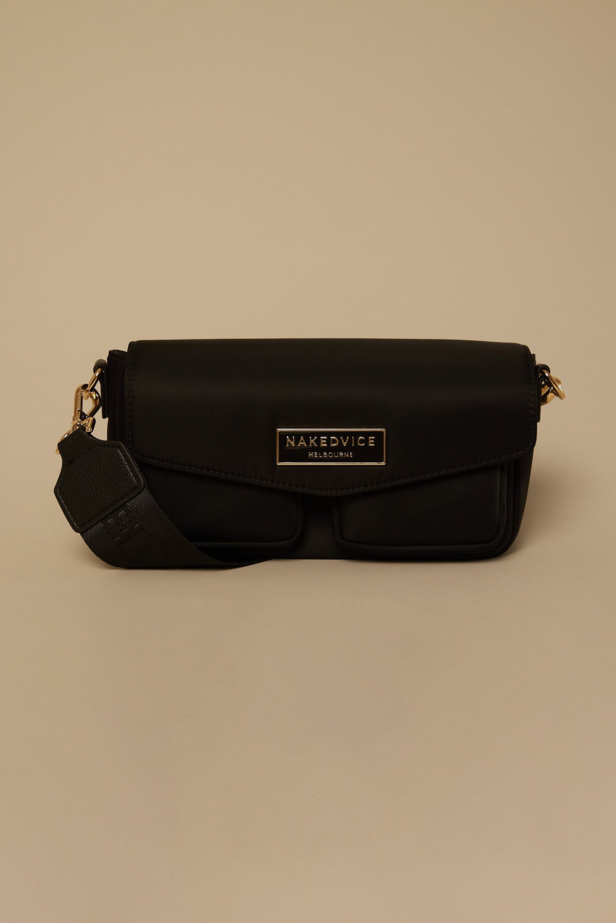 Nakedvice The NV Utility Nylon Bag Black / Gold