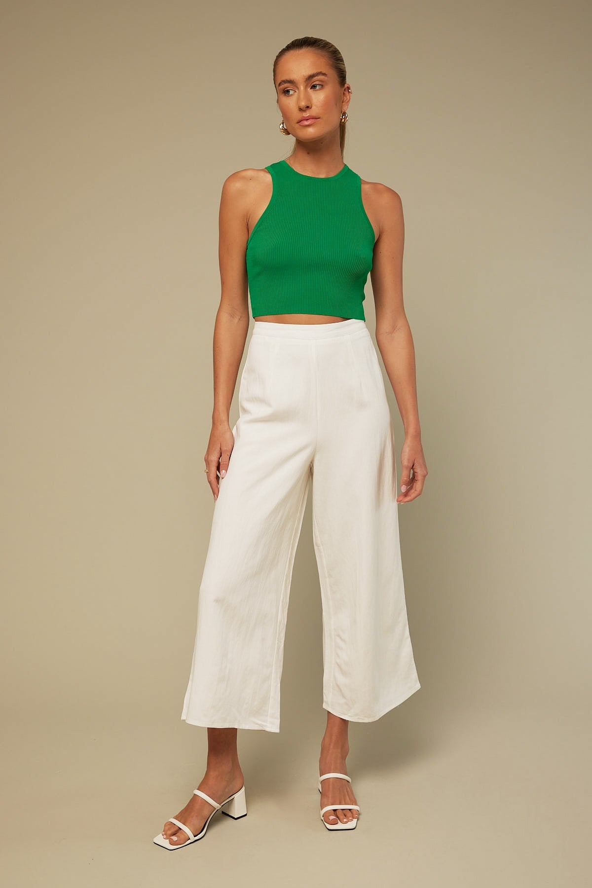 Perfect Stranger Remi Flounce Pant White