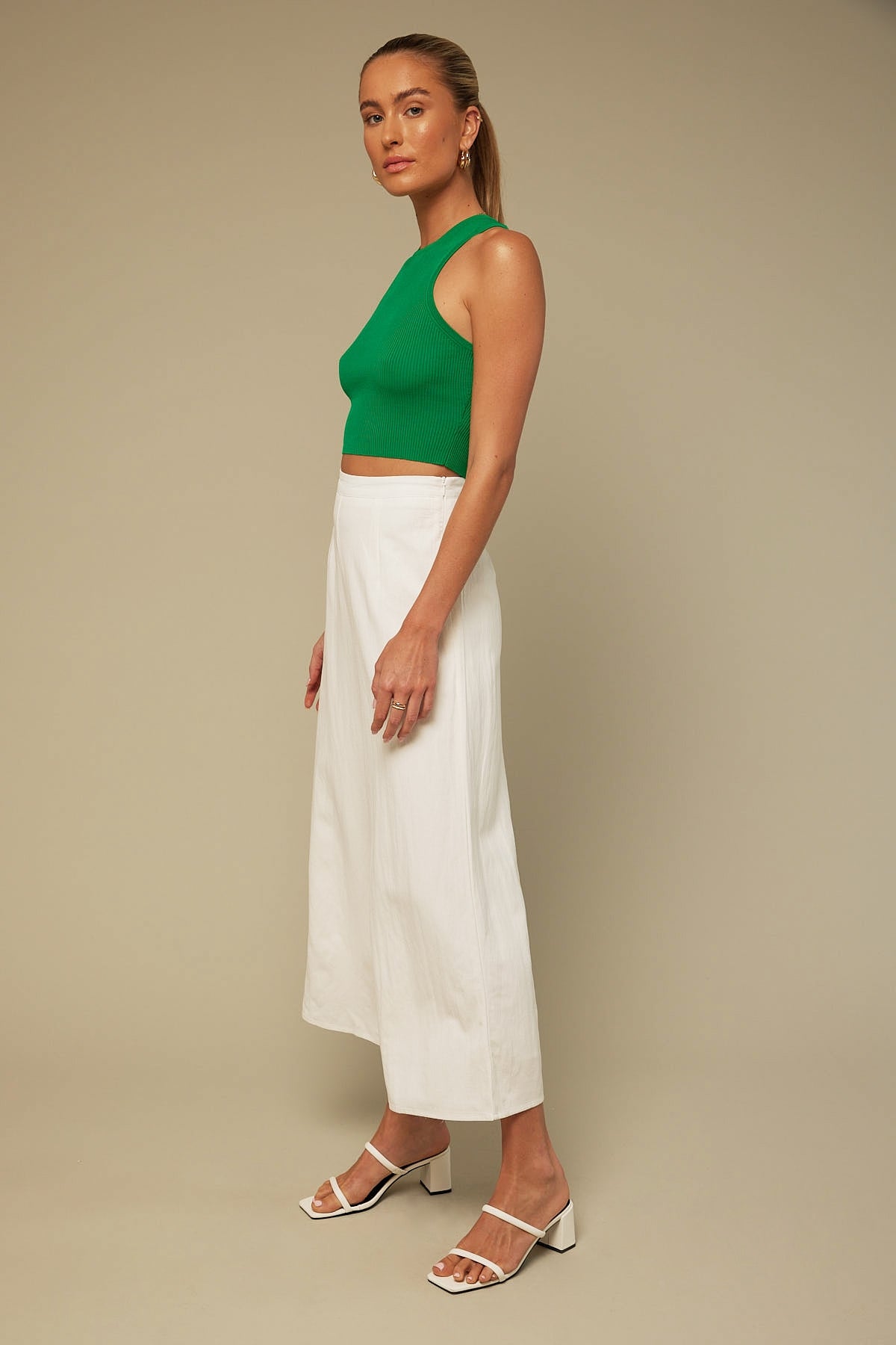 Perfect Stranger Remi Flounce Pant White