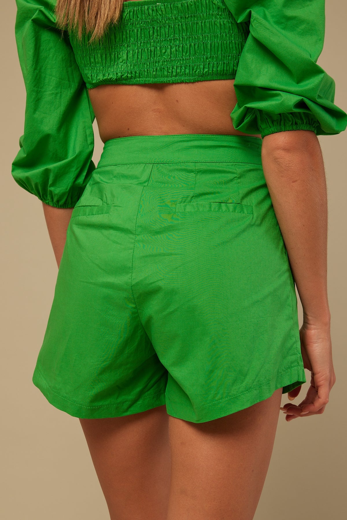 Perfect Stranger Leon Poplin Short Green
