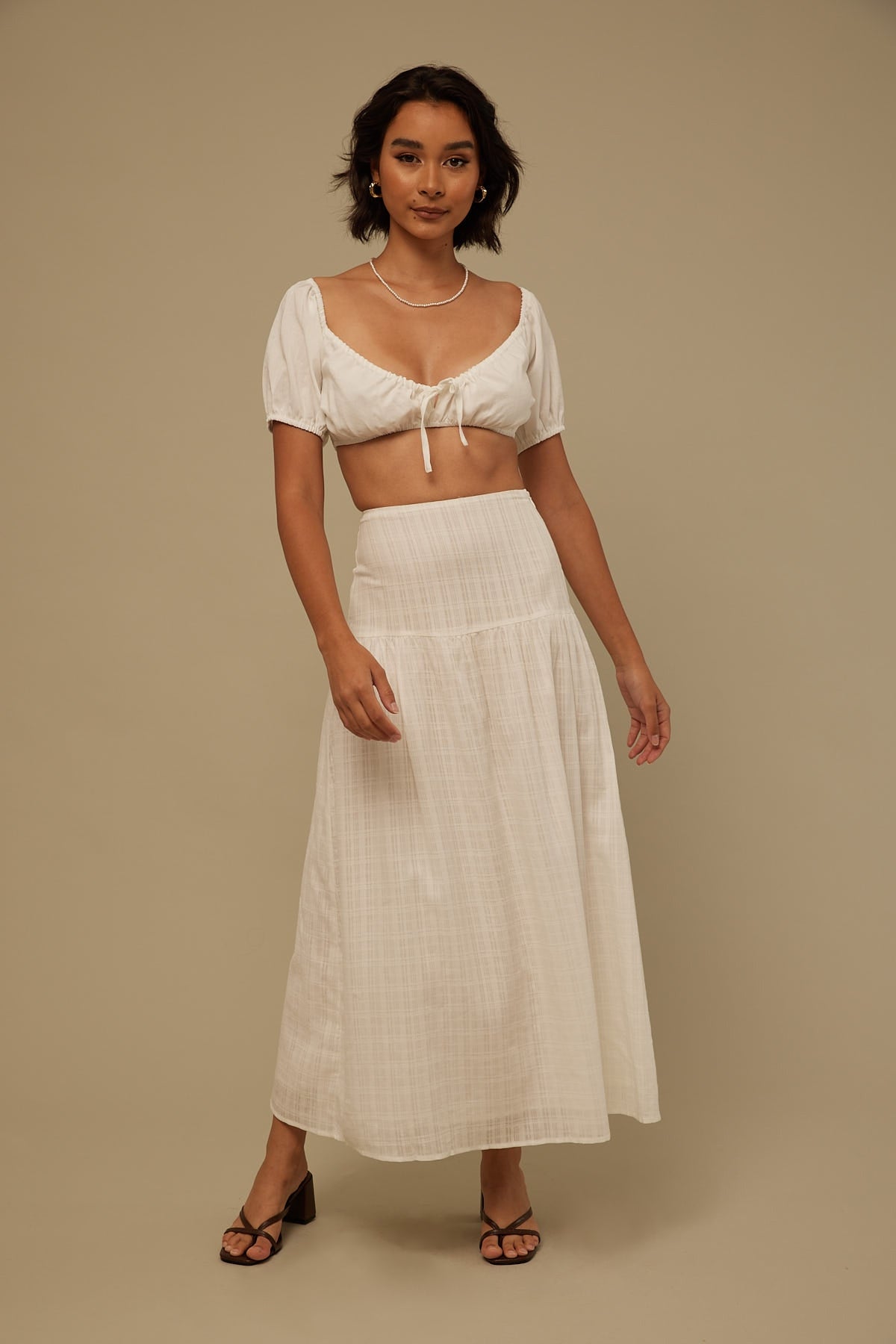 Perfect Stranger Ultra Midi Skirt White