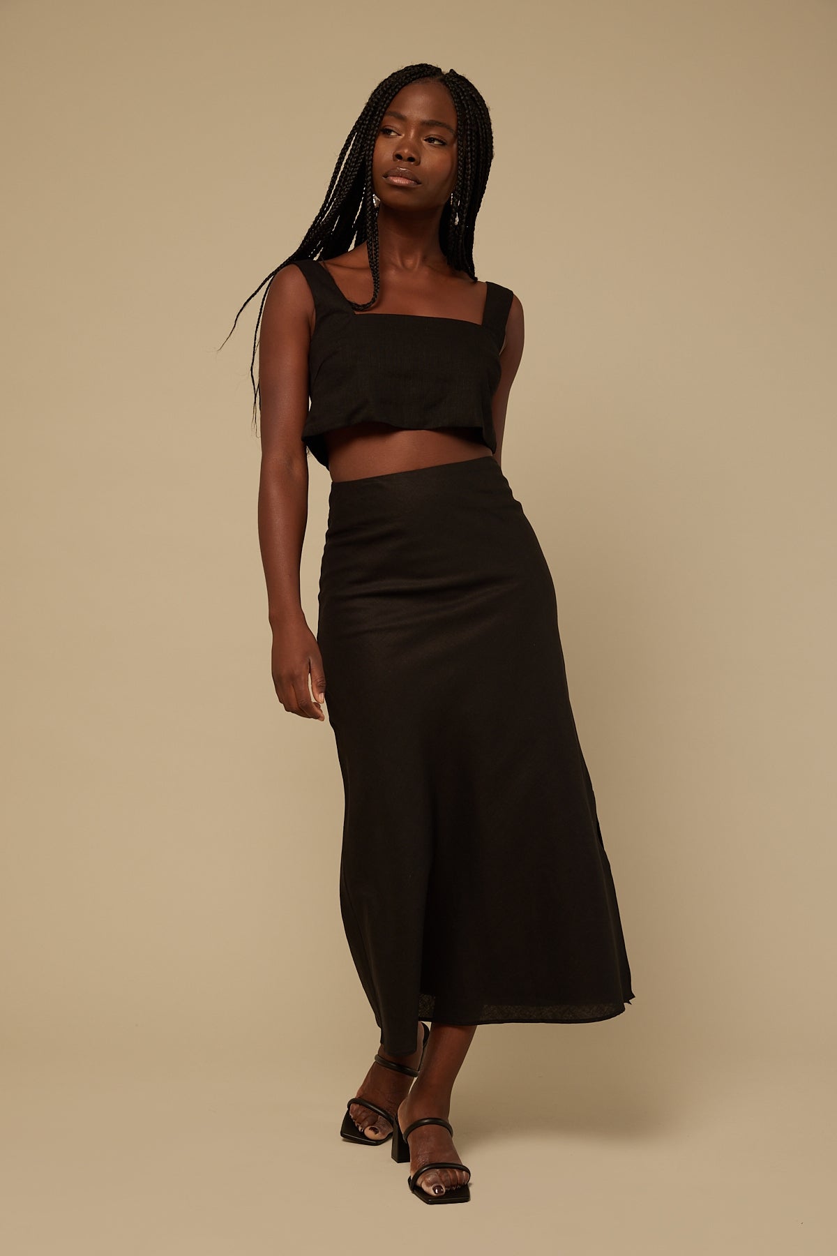 Perfect Stranger Hometown Crop Top Black