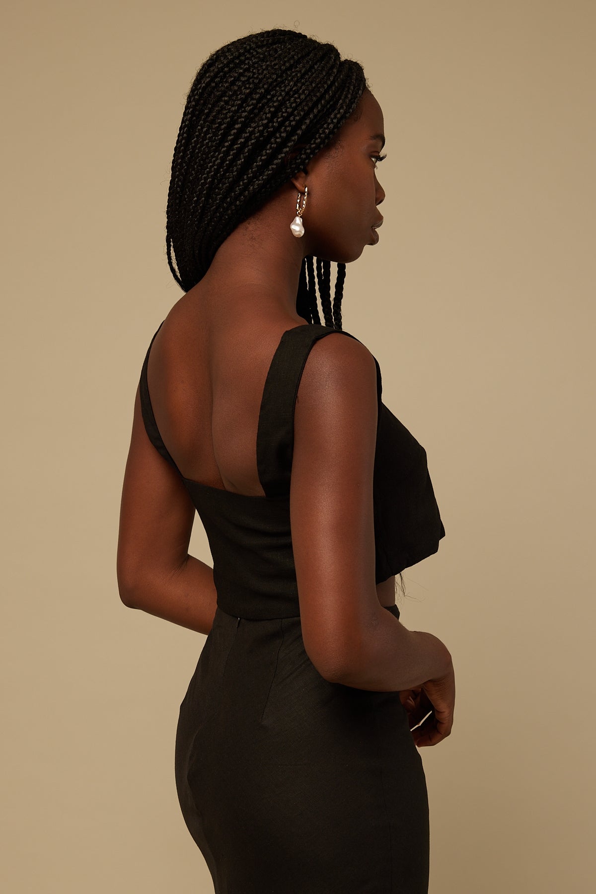 Perfect Stranger Hometown Crop Top Black