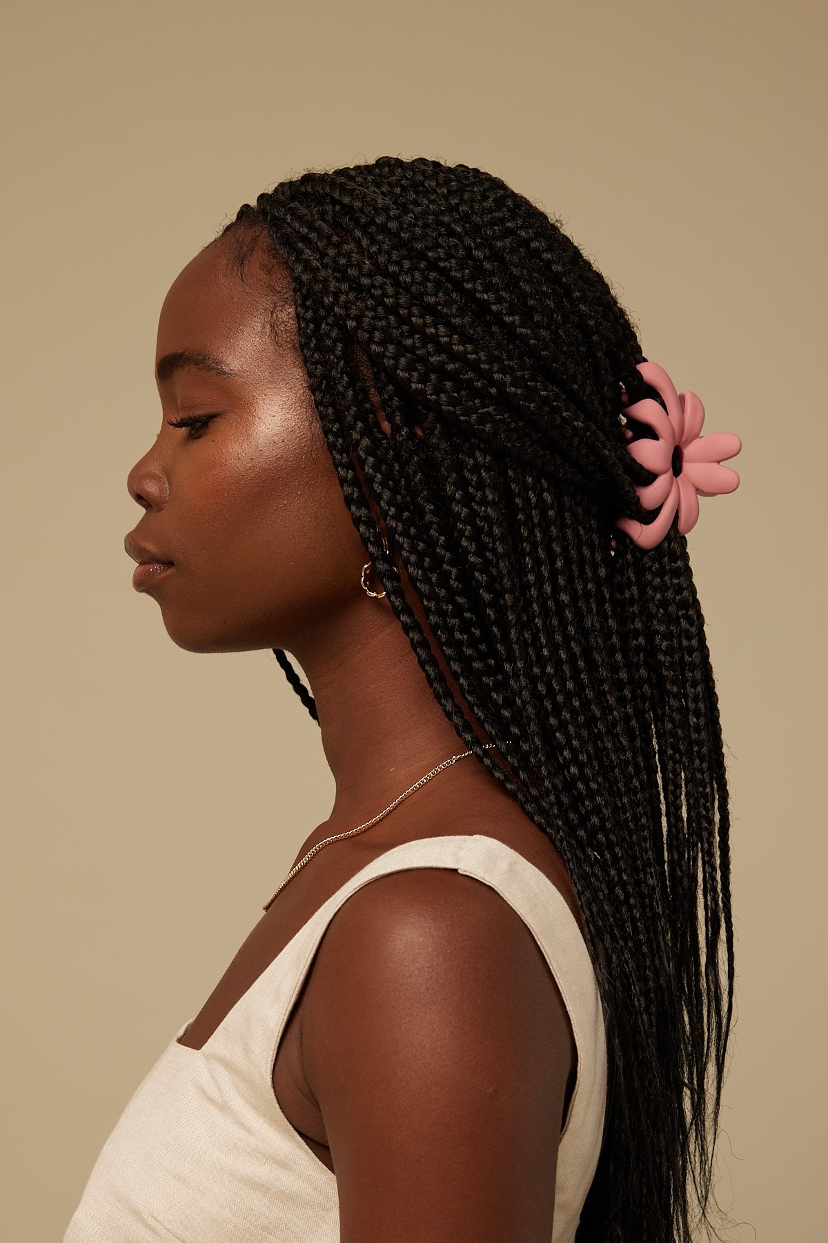 Token Floral Hair Claw Pink