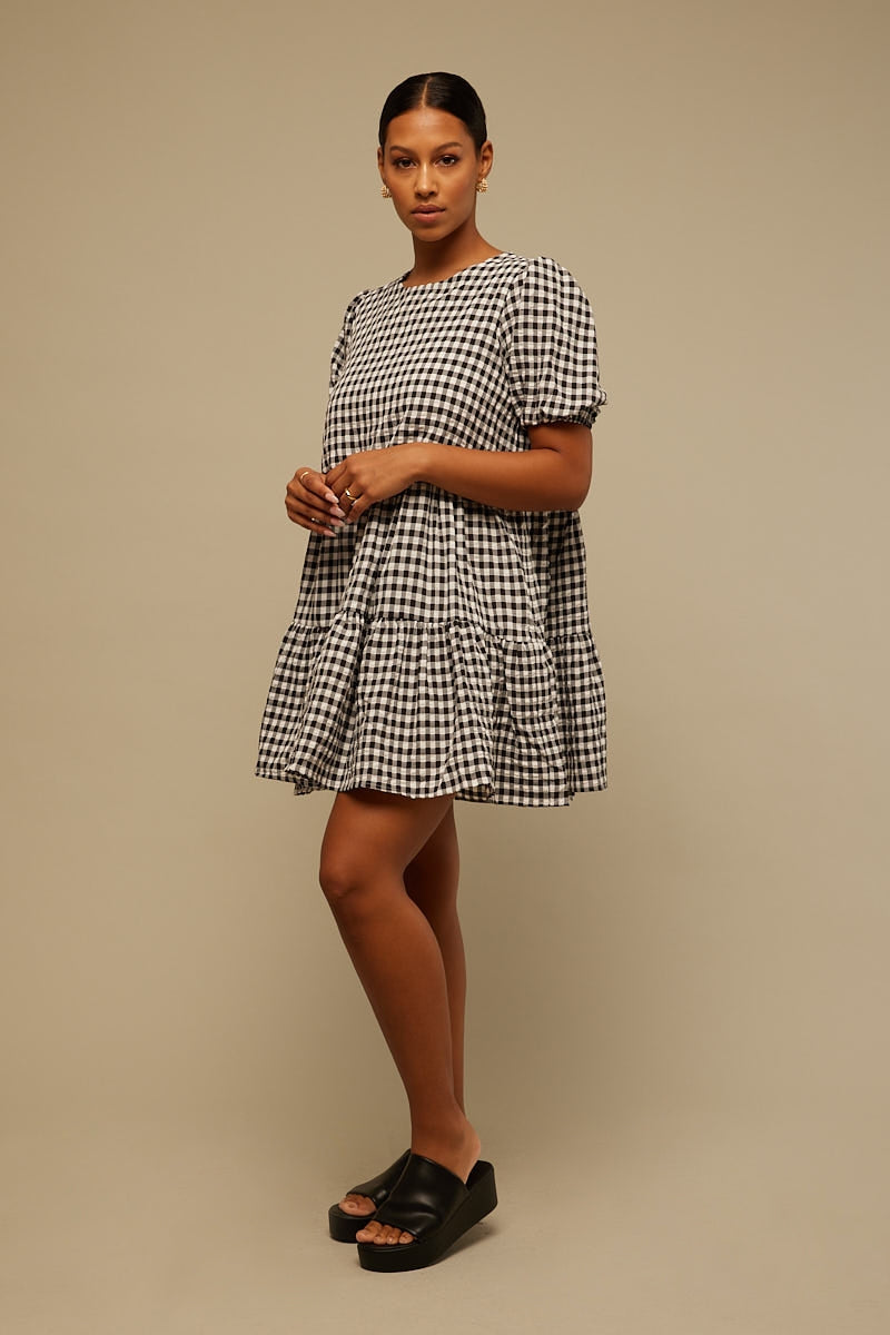 Perfect Stranger Gingham Check Smock Dress Gingham