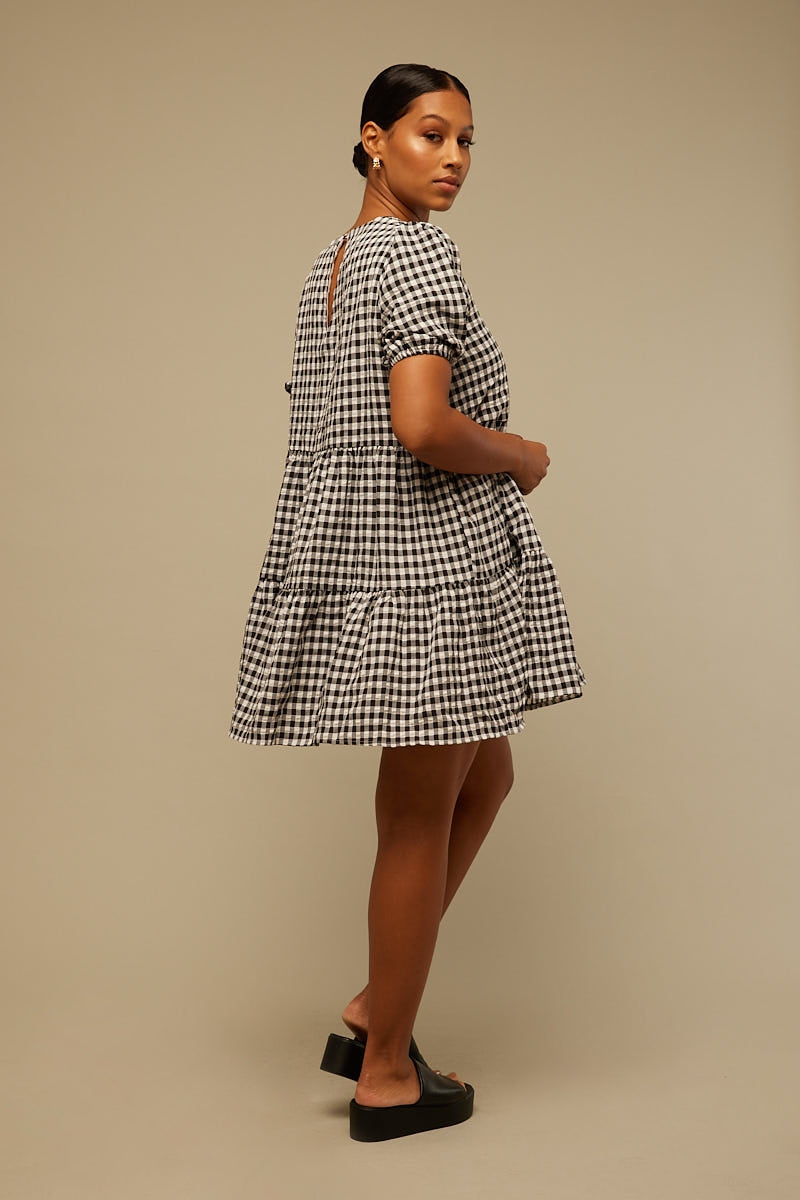 Perfect Stranger Gingham Check Smock Dress Gingham