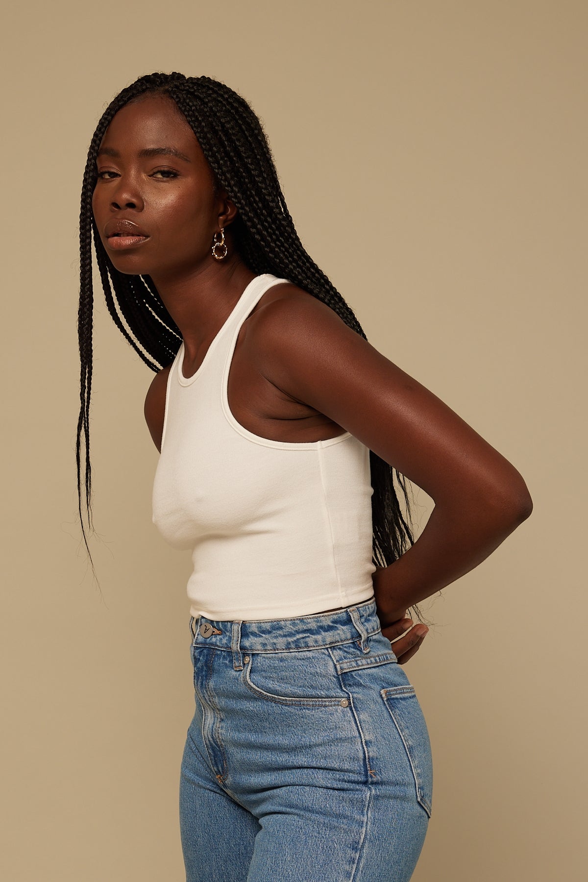 Perfect Stranger Oasis Tank White