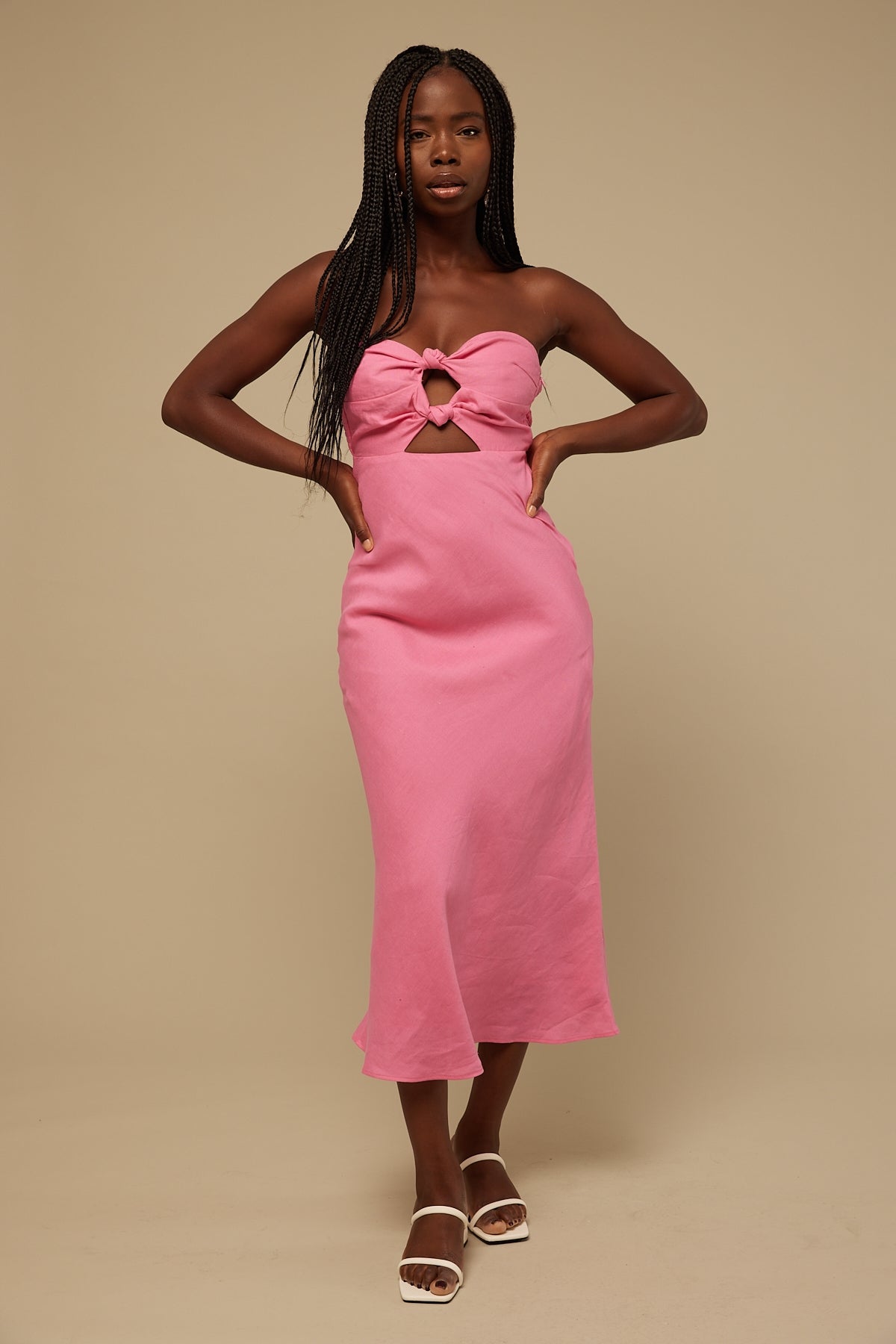 Perfect Stranger Start Over Midi Dress Pink