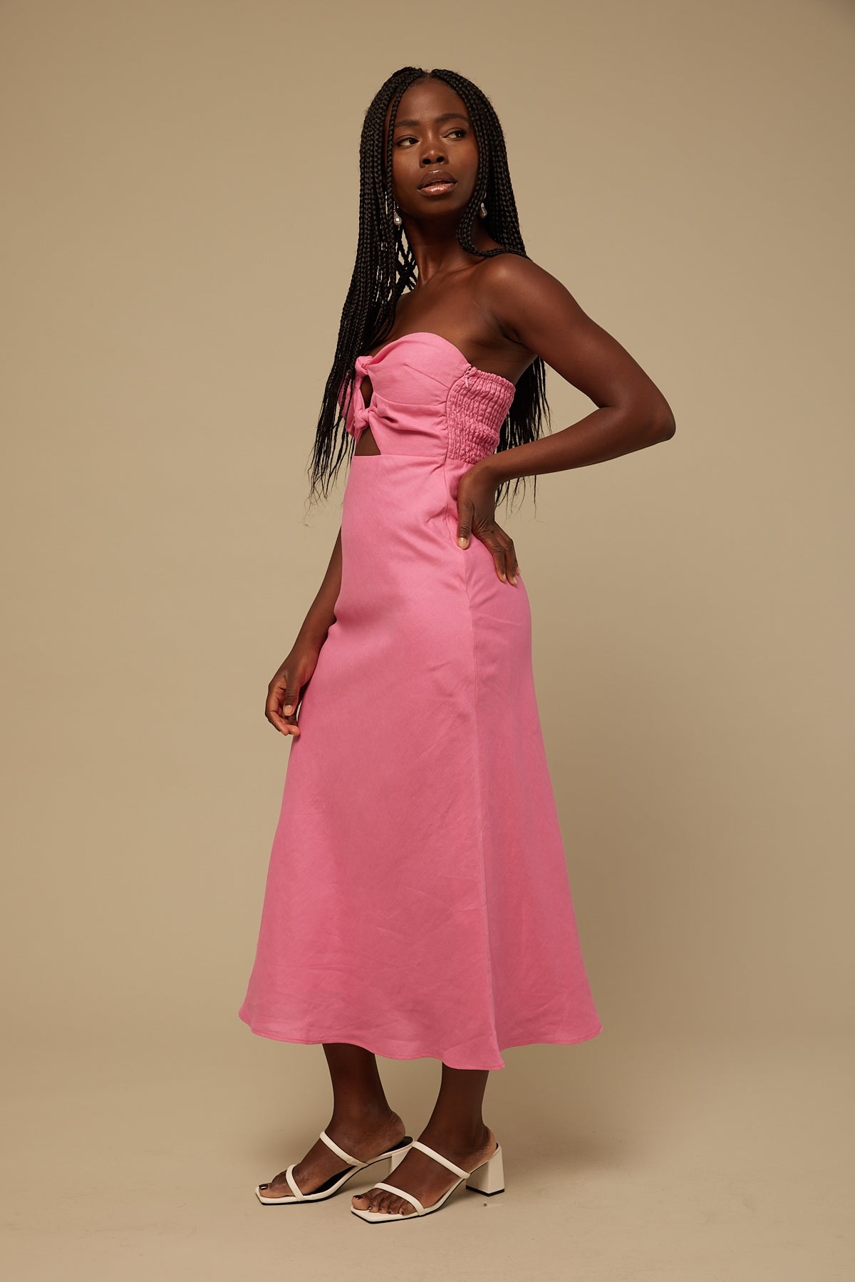 Perfect Stranger Start Over Midi Dress Pink