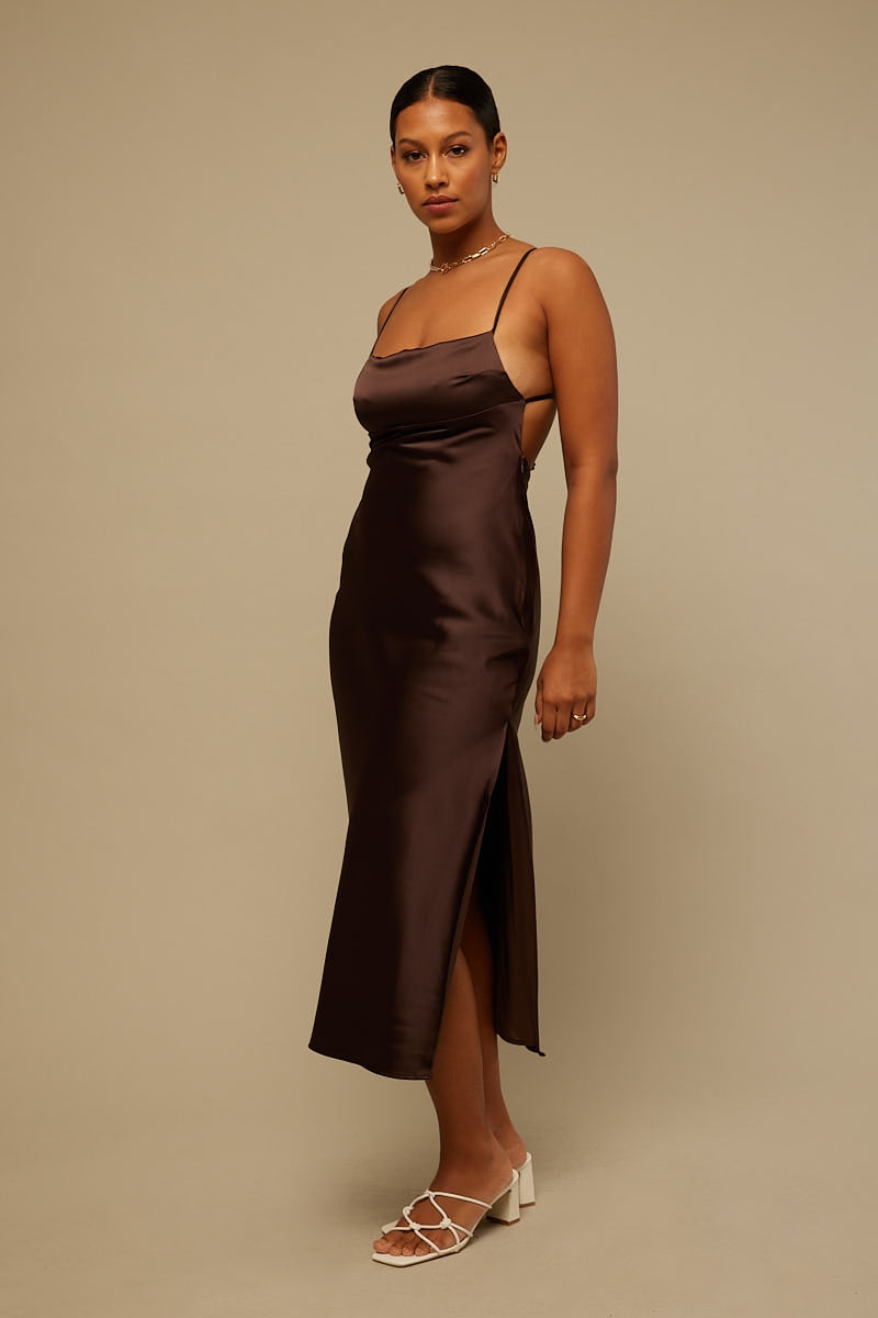Perfect Stranger Madison Maxi Dress Mocha
