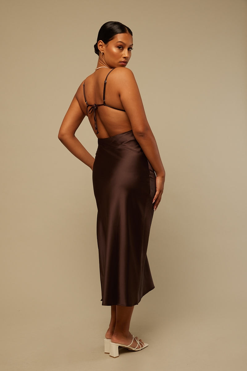 Perfect Stranger Madison Maxi Dress Mocha