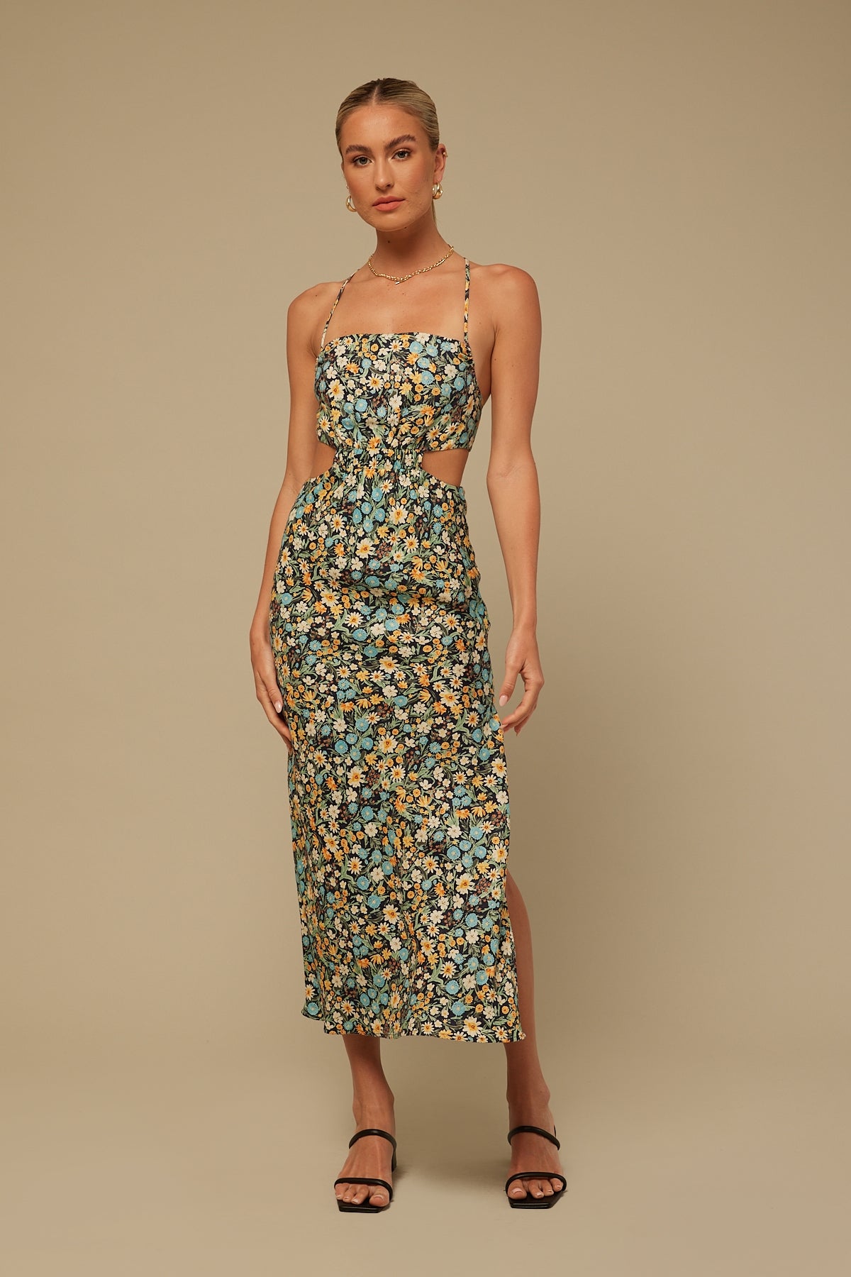 Perfect Stranger Boulevard Midi Dress Black Print