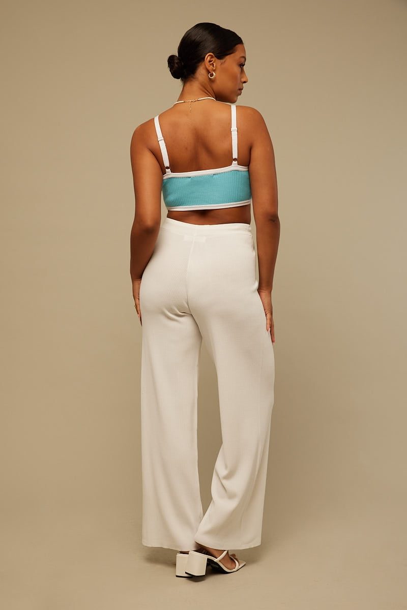 Perfect Stranger Heritage Knit Pant White