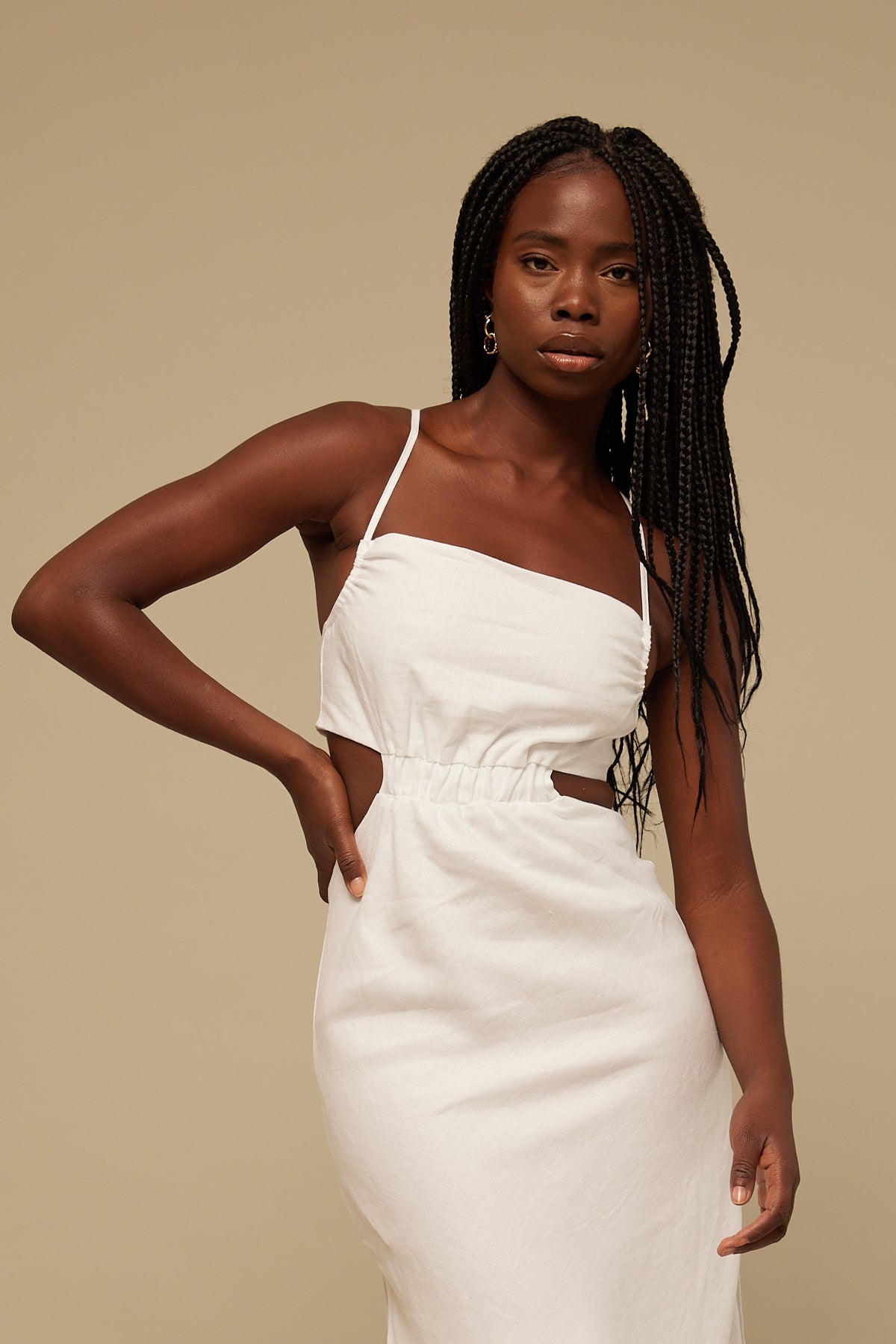 Perfect Stranger Boulevard Midi Dress White