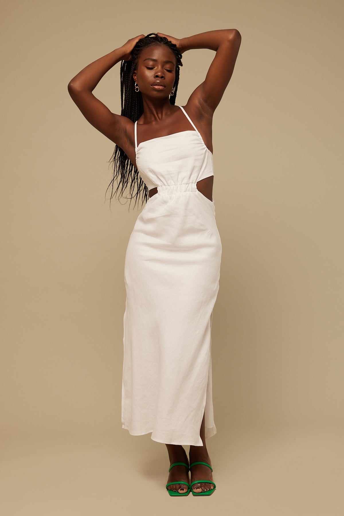 Perfect Stranger Boulevard Midi Dress White