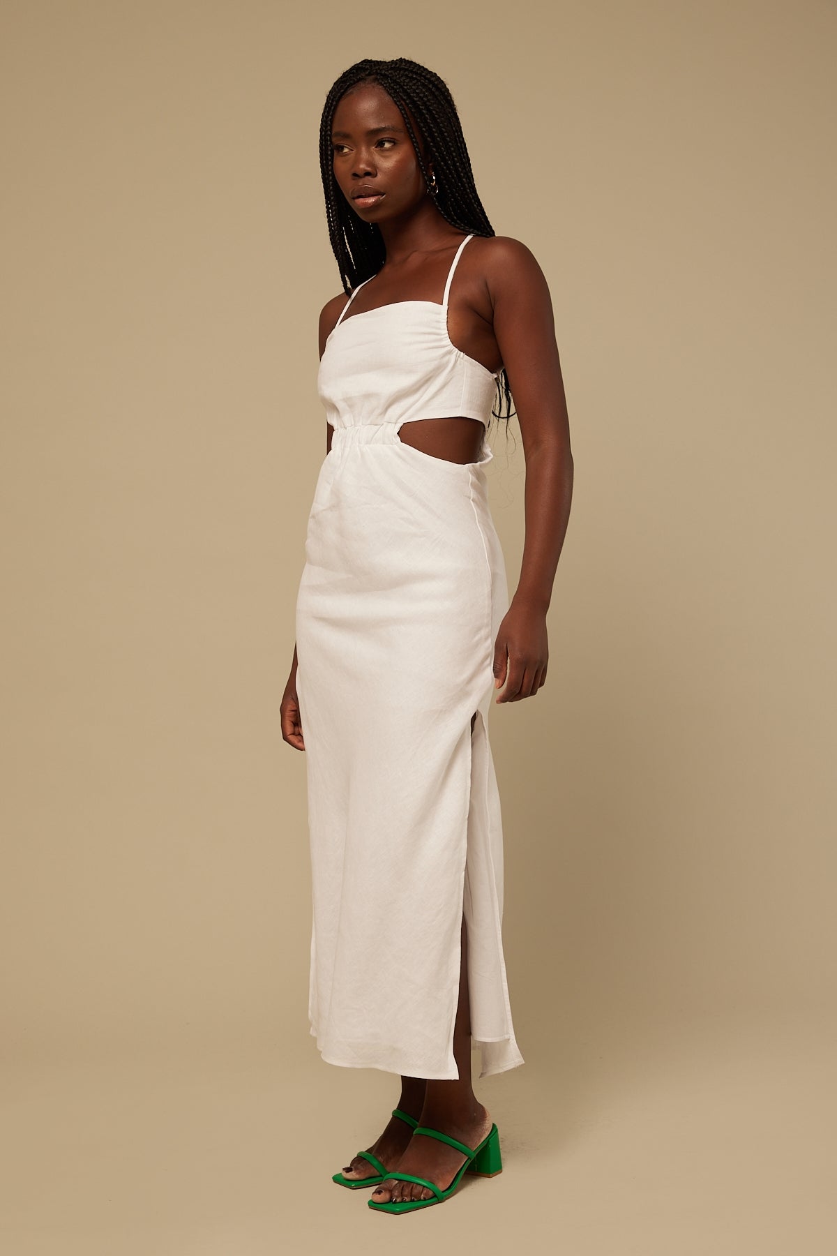 Perfect Stranger Boulevard Midi Dress White