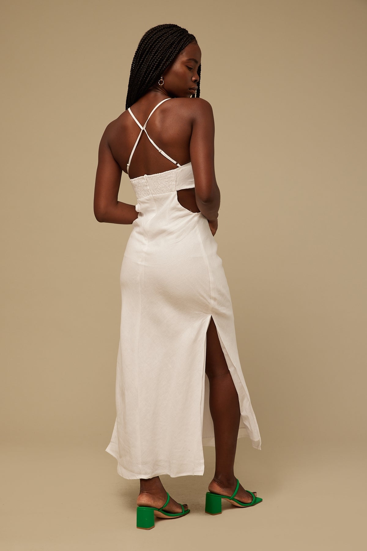 Perfect Stranger Boulevard Midi Dress White