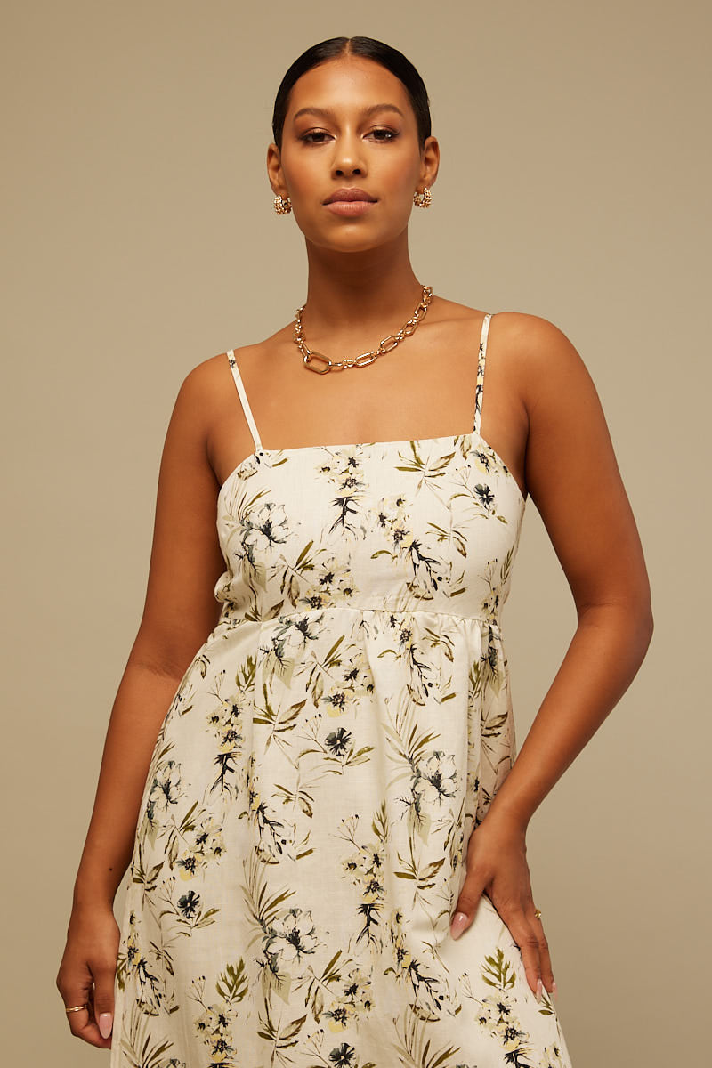 Perfect Stranger Island Life Maxi Dress Green Print