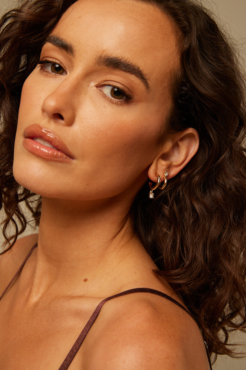 Token Two Way Earring Pack Gold