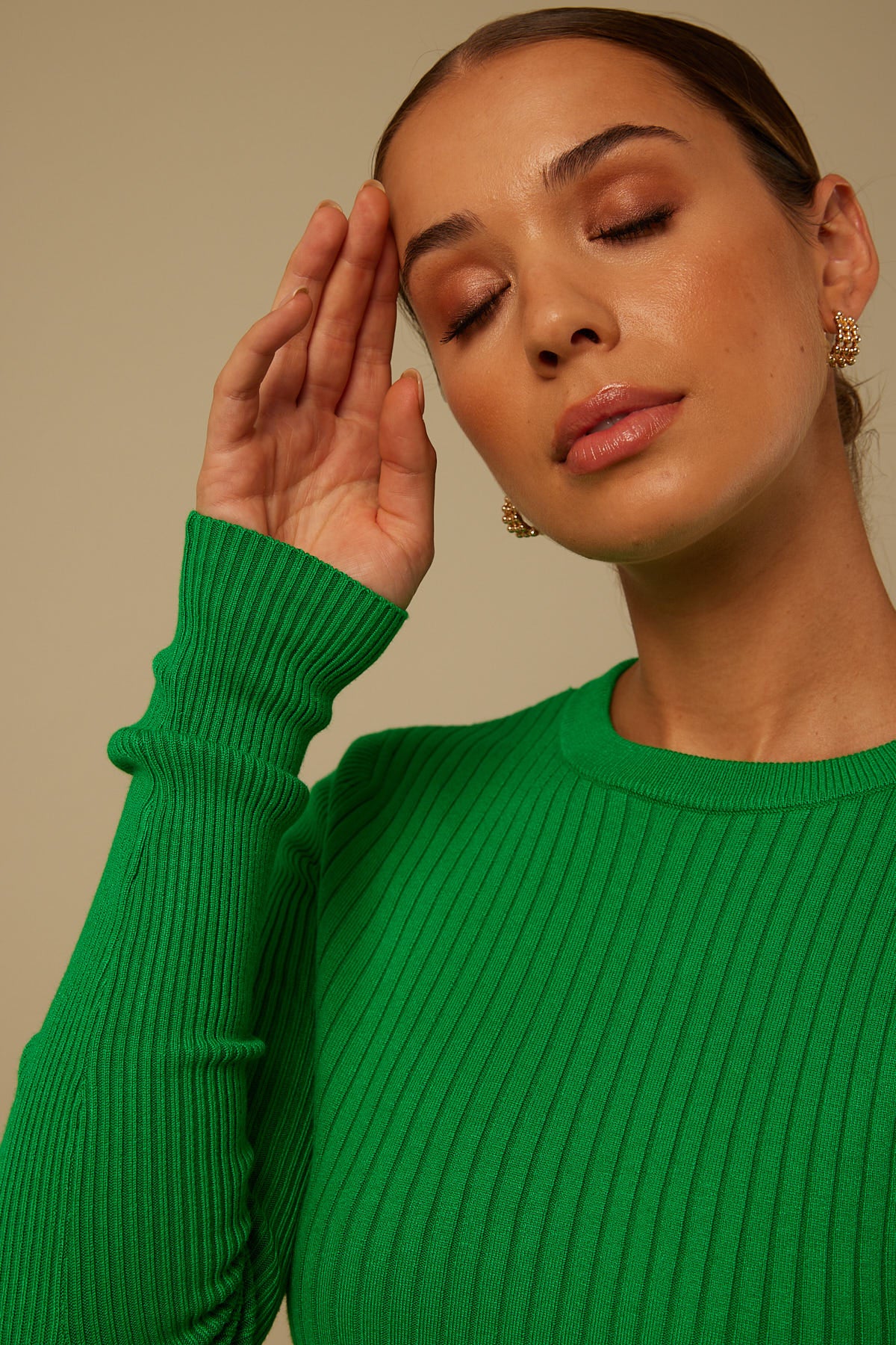 Perfect Stranger Mantra Knit Top Green