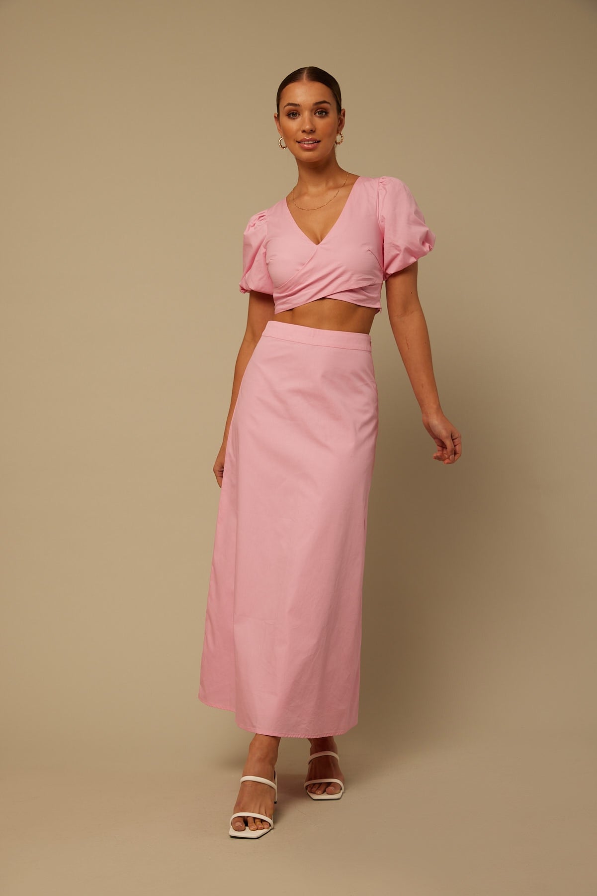 Perfect Stranger Peony Cross Over Top Pink