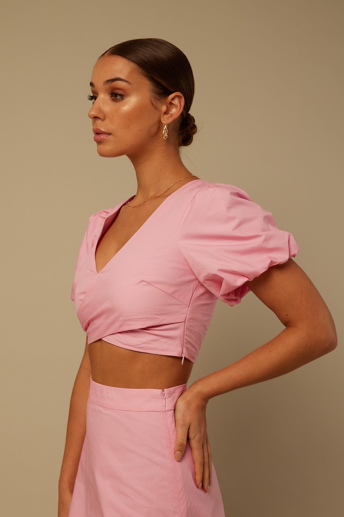 Perfect Stranger Peony Cross Over Top Pink