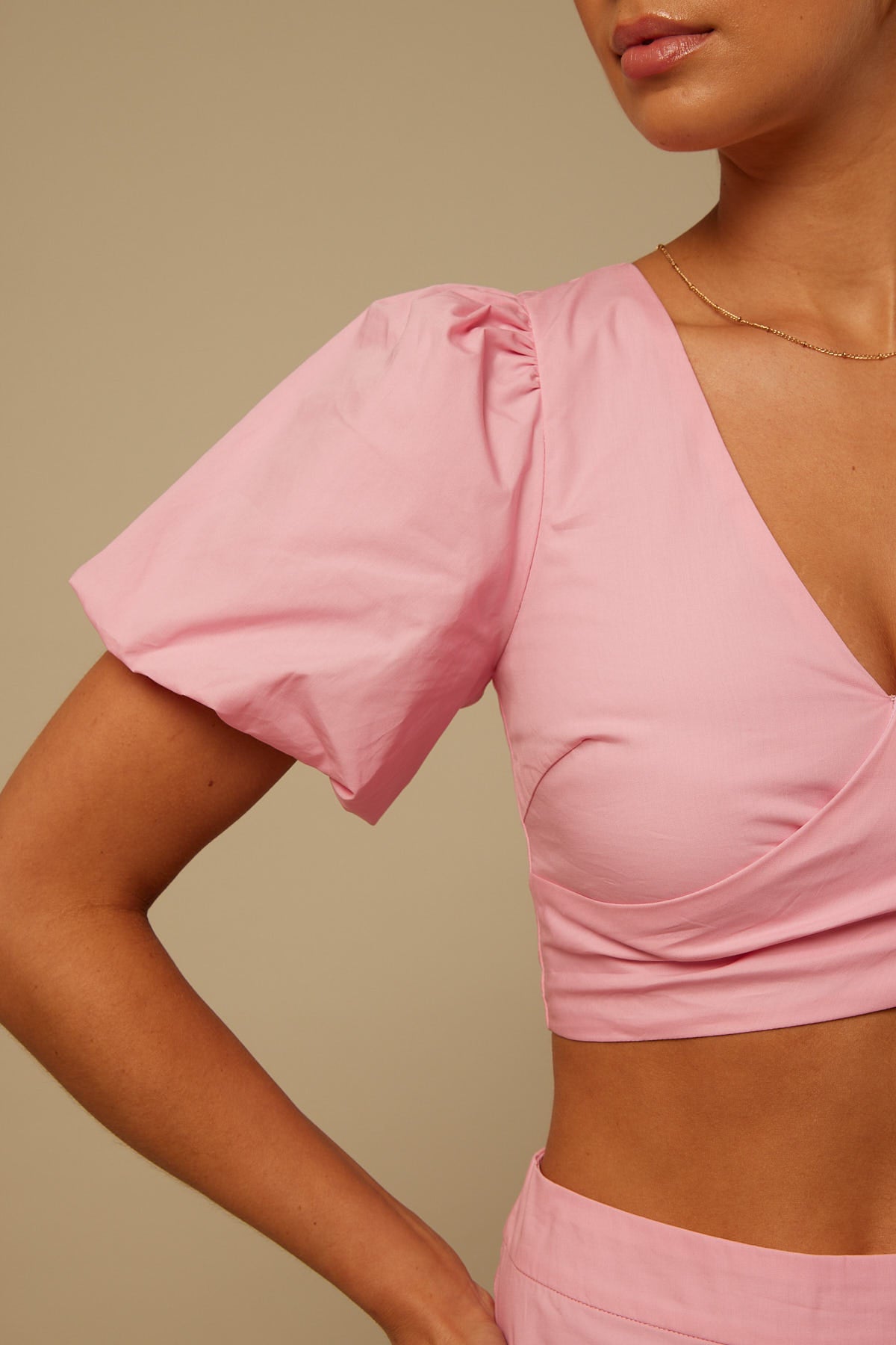 Perfect Stranger Peony Cross Over Top Pink