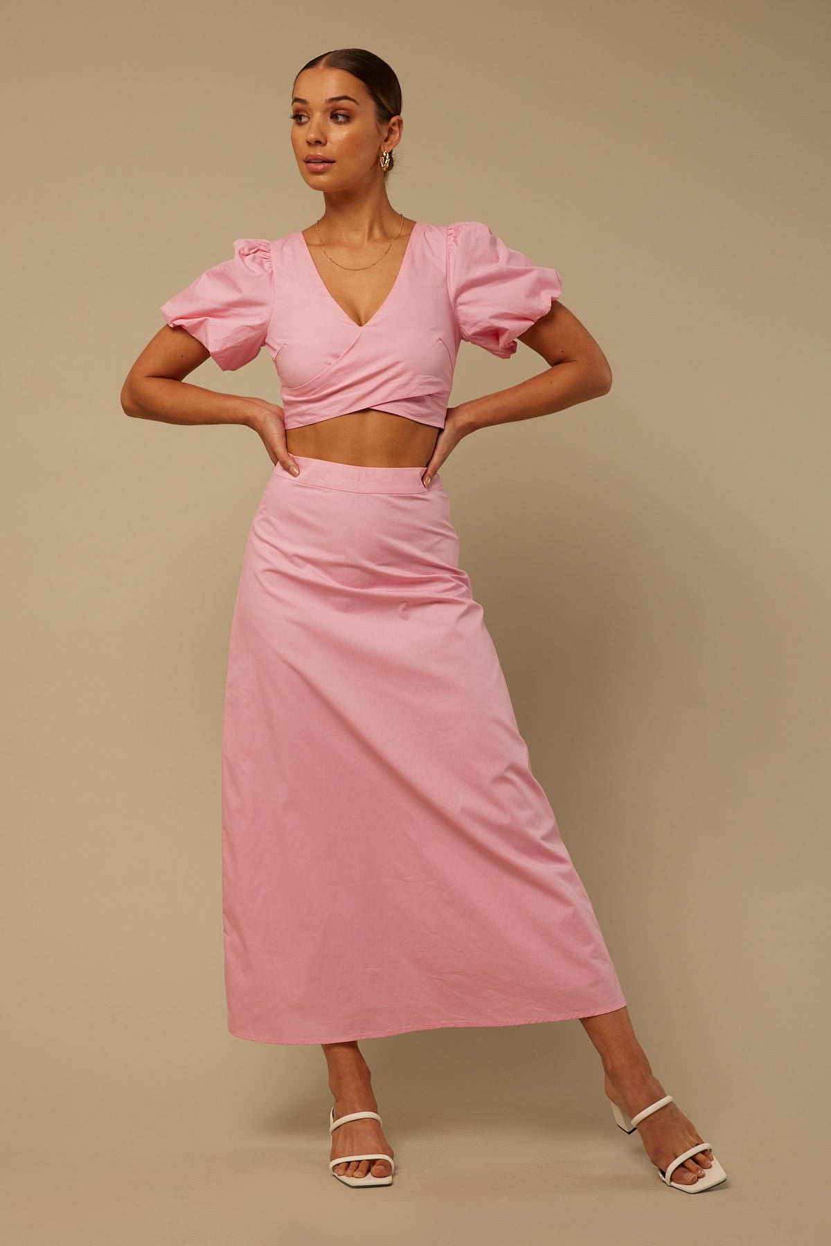 Perfect Stranger Peony Maxi Skirt Pink