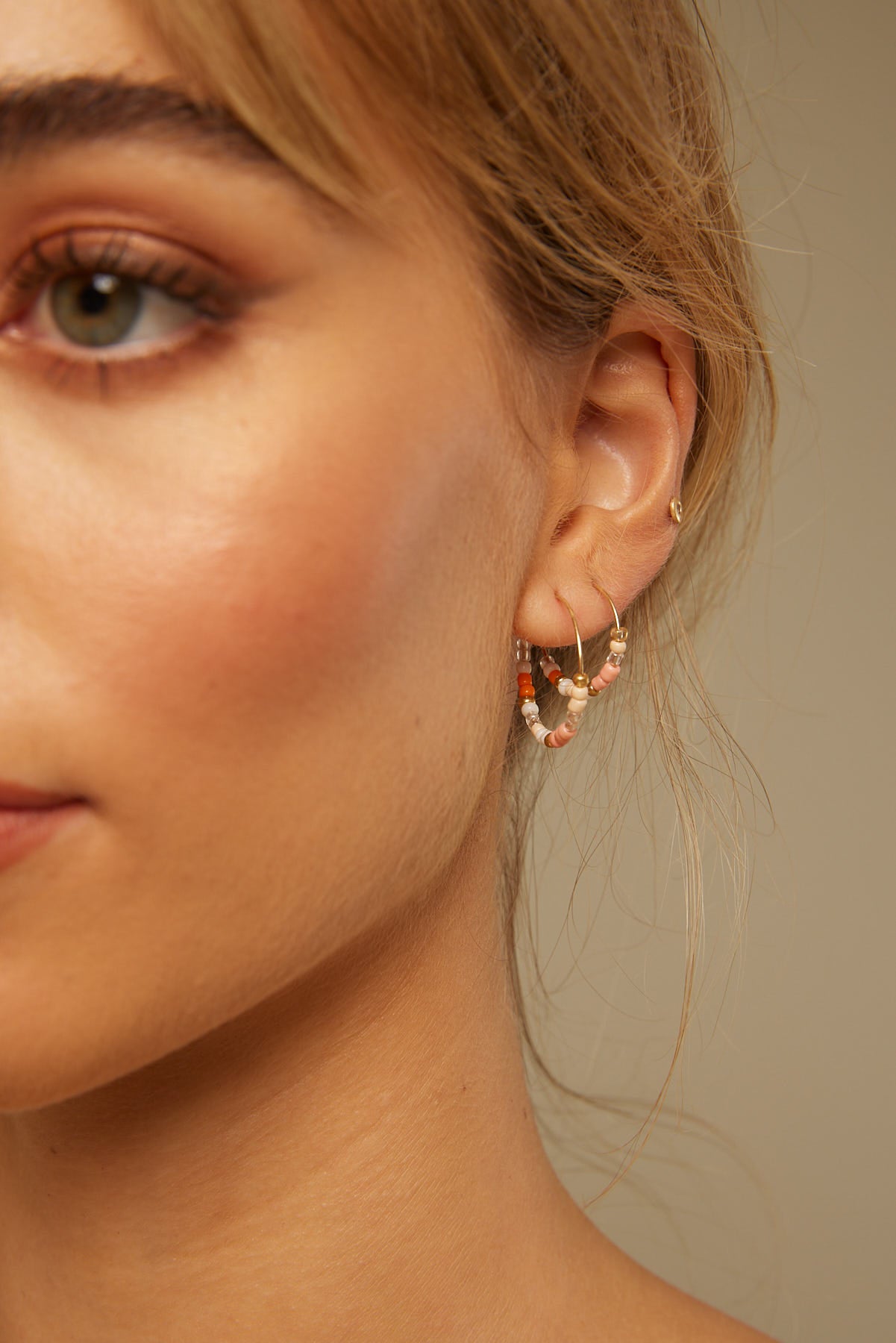Token Pop Beaded Earring Pack Gold
