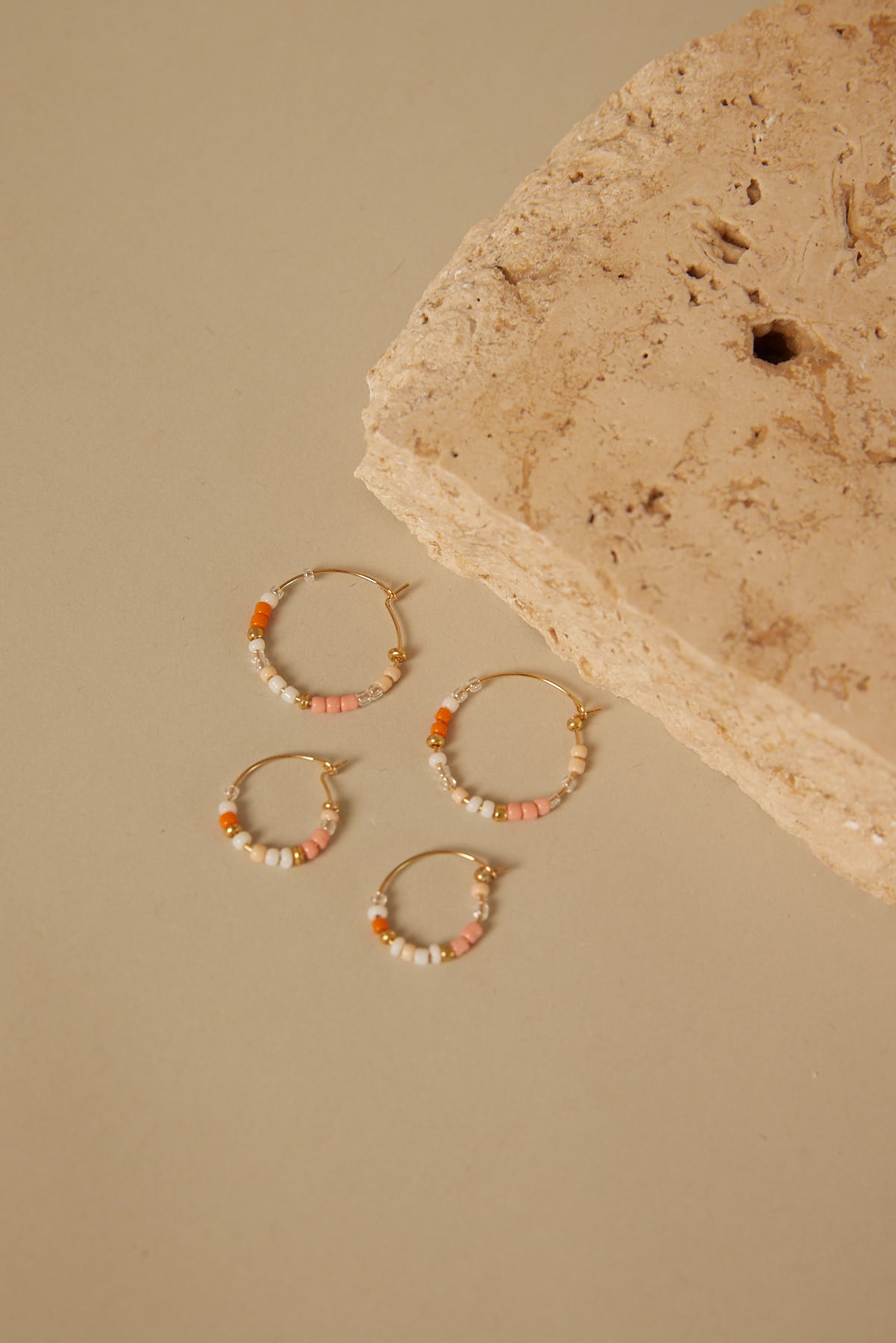 Token Pop Beaded Earring Pack Gold