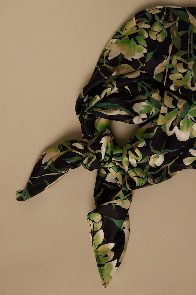 Token Dark Mojito Head Scarf Floral Print