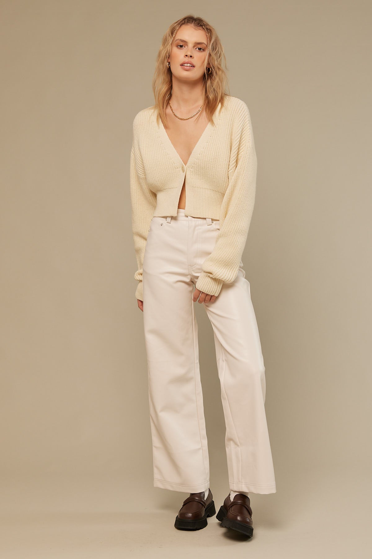 Perfect Stranger Romance Knit Cardigan Cream