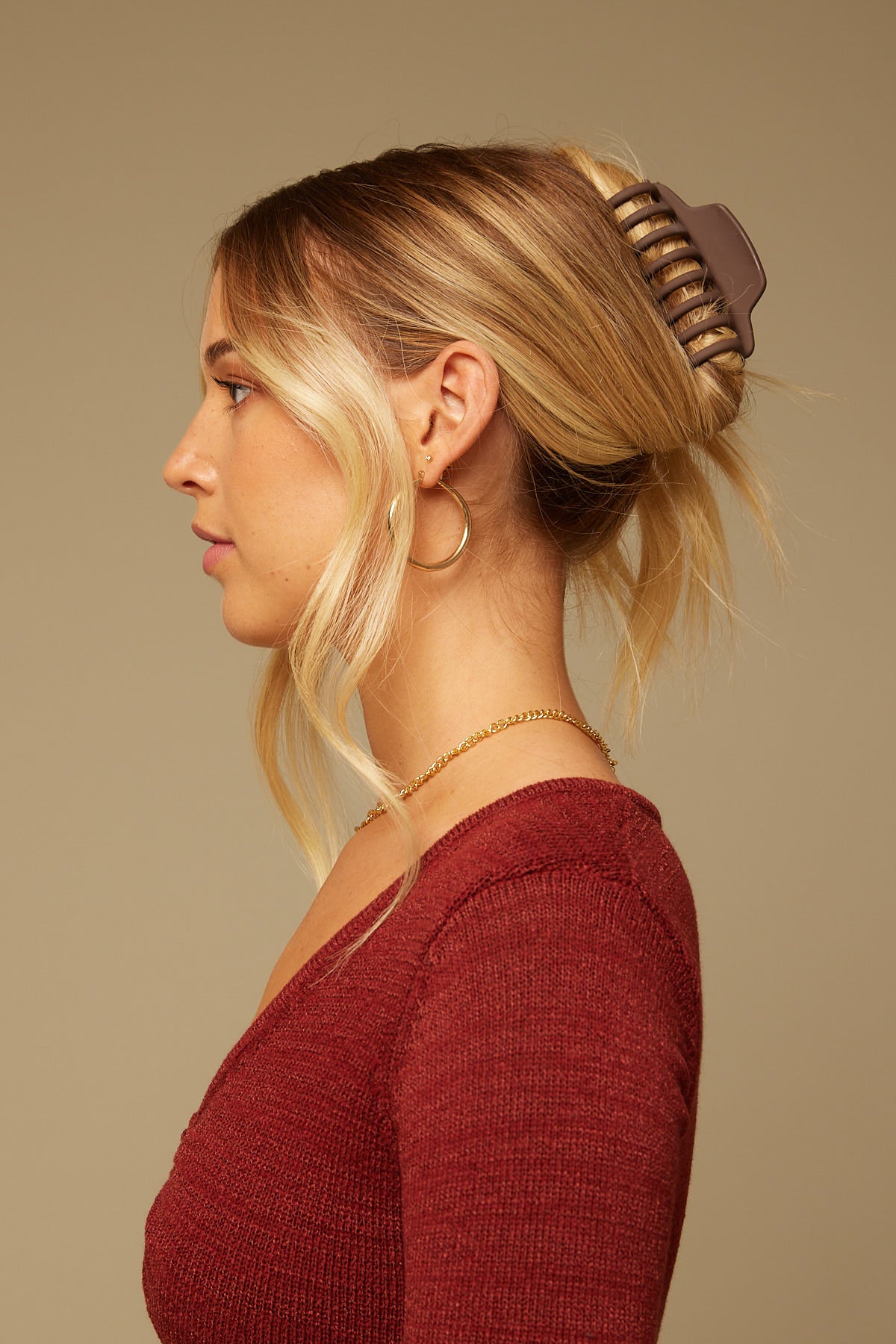Token Matte Classic Hair Claw Brown