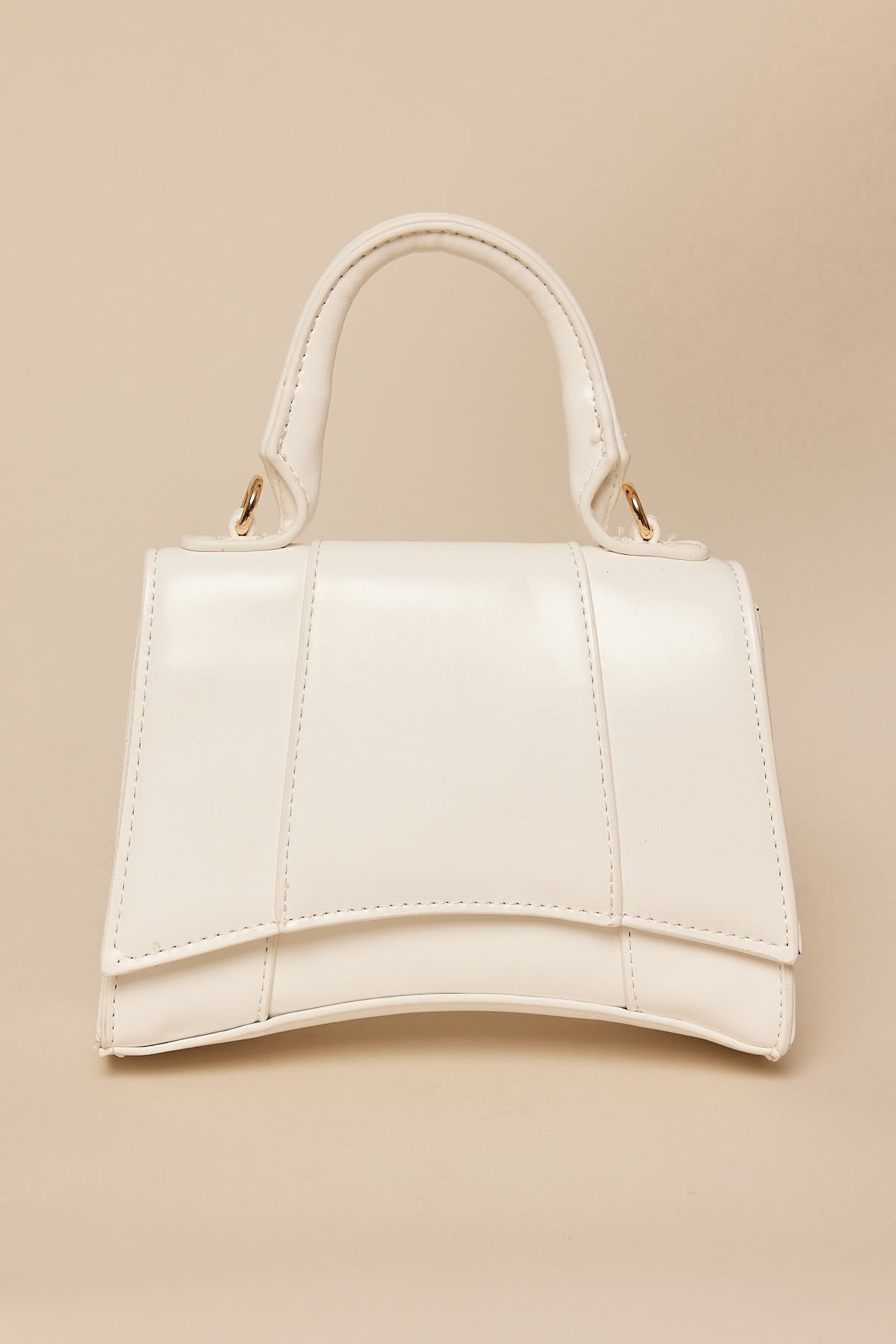 Token Curved Flap Shoulder Bag White